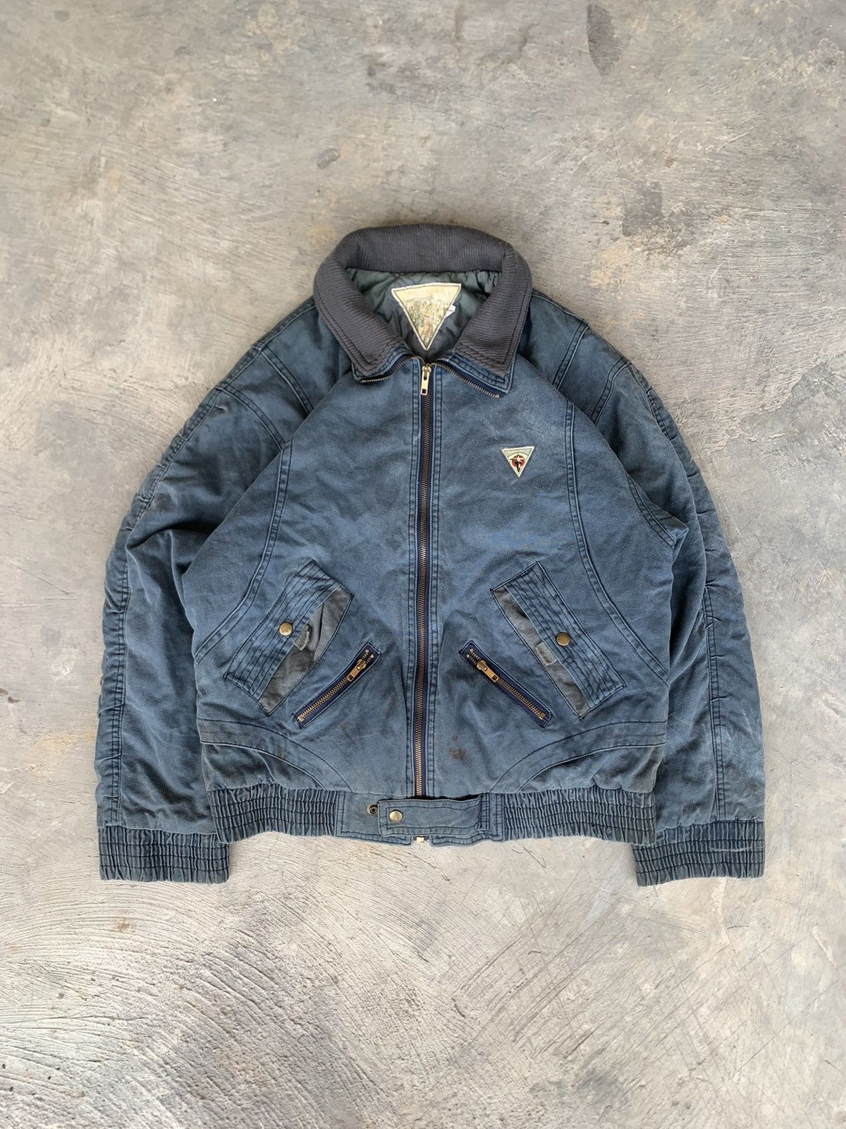 image of US Air Force x Vintage Flying Circus Blue Washed Jacket, Men's (Size Large)
