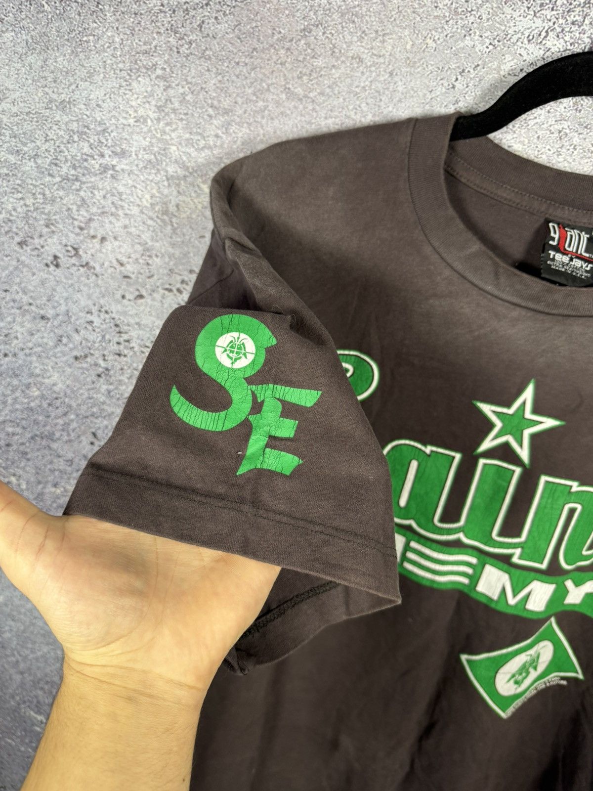 Giant × Vintage Saint Mxxxxxx Saint Enemy Tee Black Green Men's Large Size US L / EU 52-54 / 3 - 7 Thumbnail