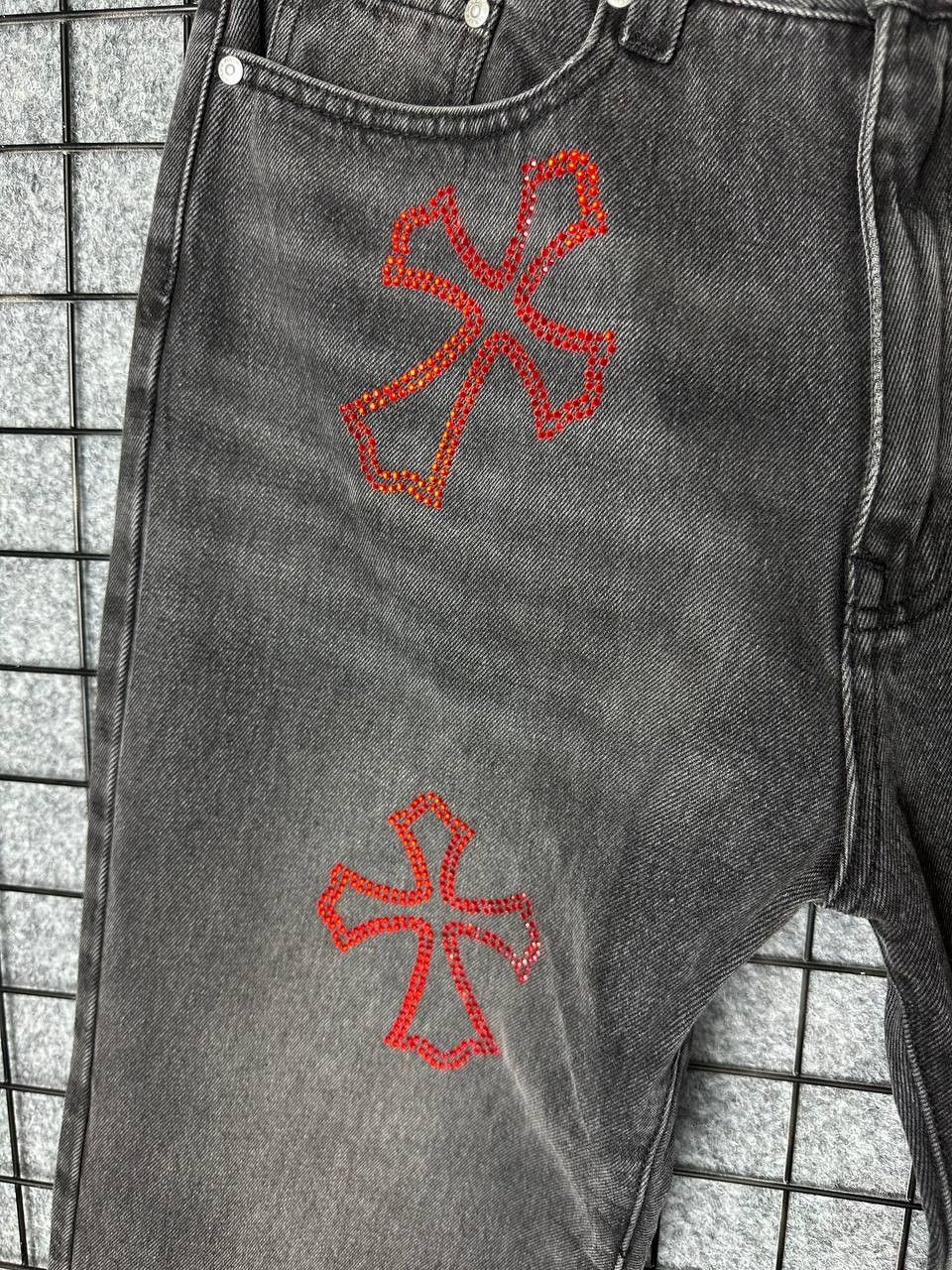 Review Review baggy denim jeans chorme hearts style size 31 Size US 31 - 2 Thumbnail