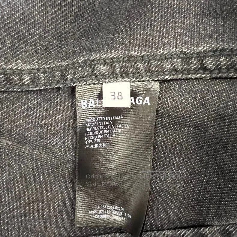 Balenciaga Balenciaga Rhinestone Logo Denim Jacket. Size US XS / EU 42 / 0 - 4 Thumbnail