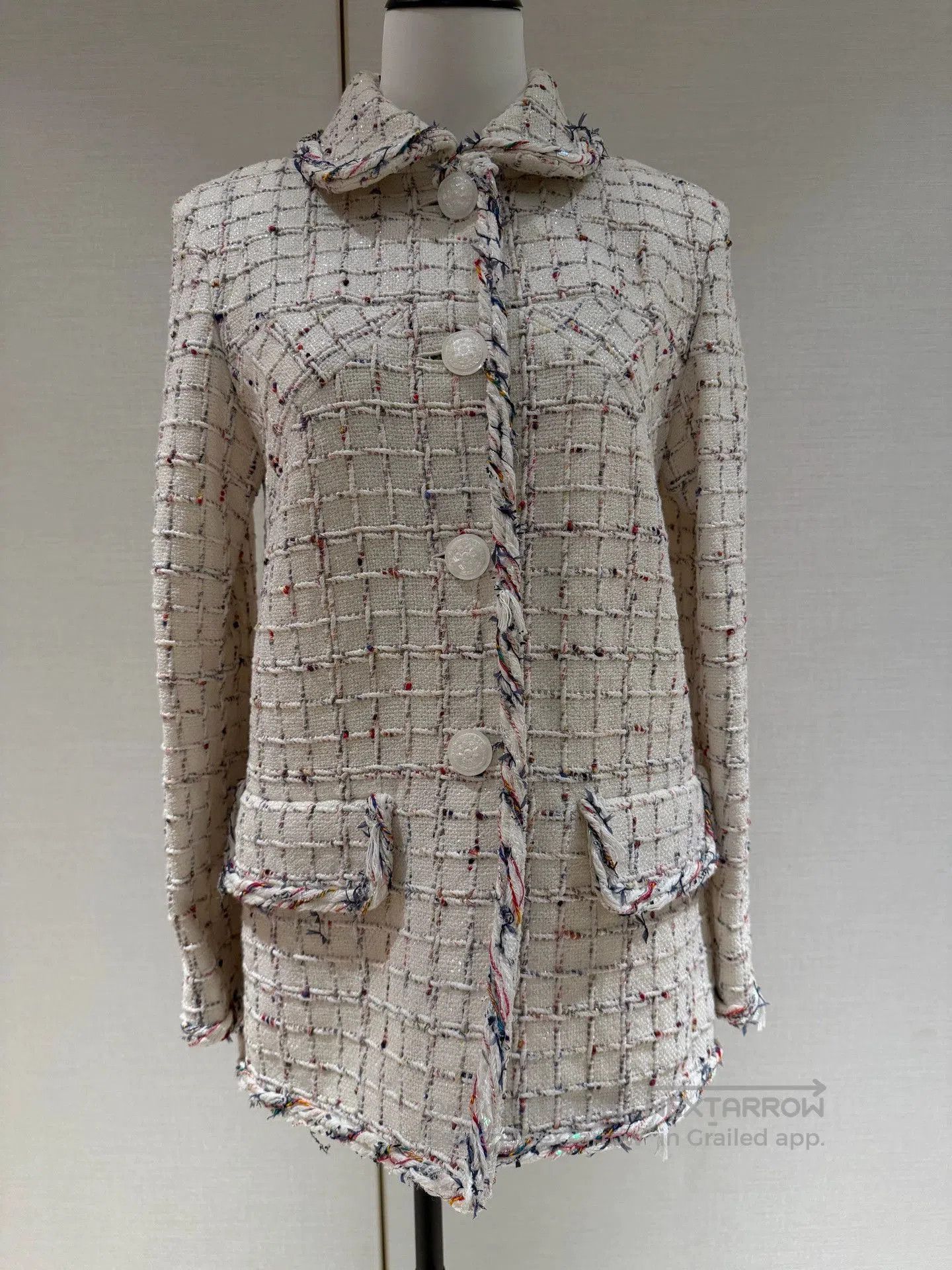 Chanel Chanel Waterfall Series Pearl White Coat. Size US M / EU 48-50 / 2 - 1 Thumbnail