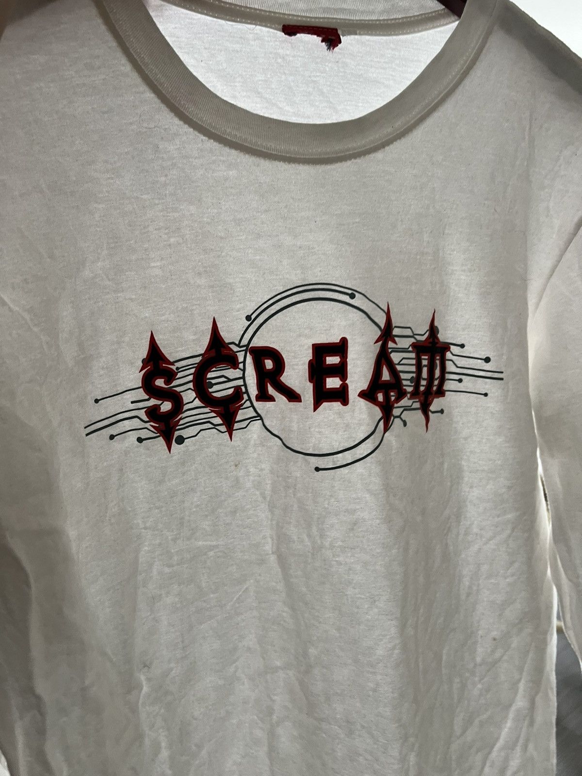 Vintage Vintage Style Long Sleeve Scream Graphic Tee White Size US L / EU 52-54 / 3 - 8 Thumbnail