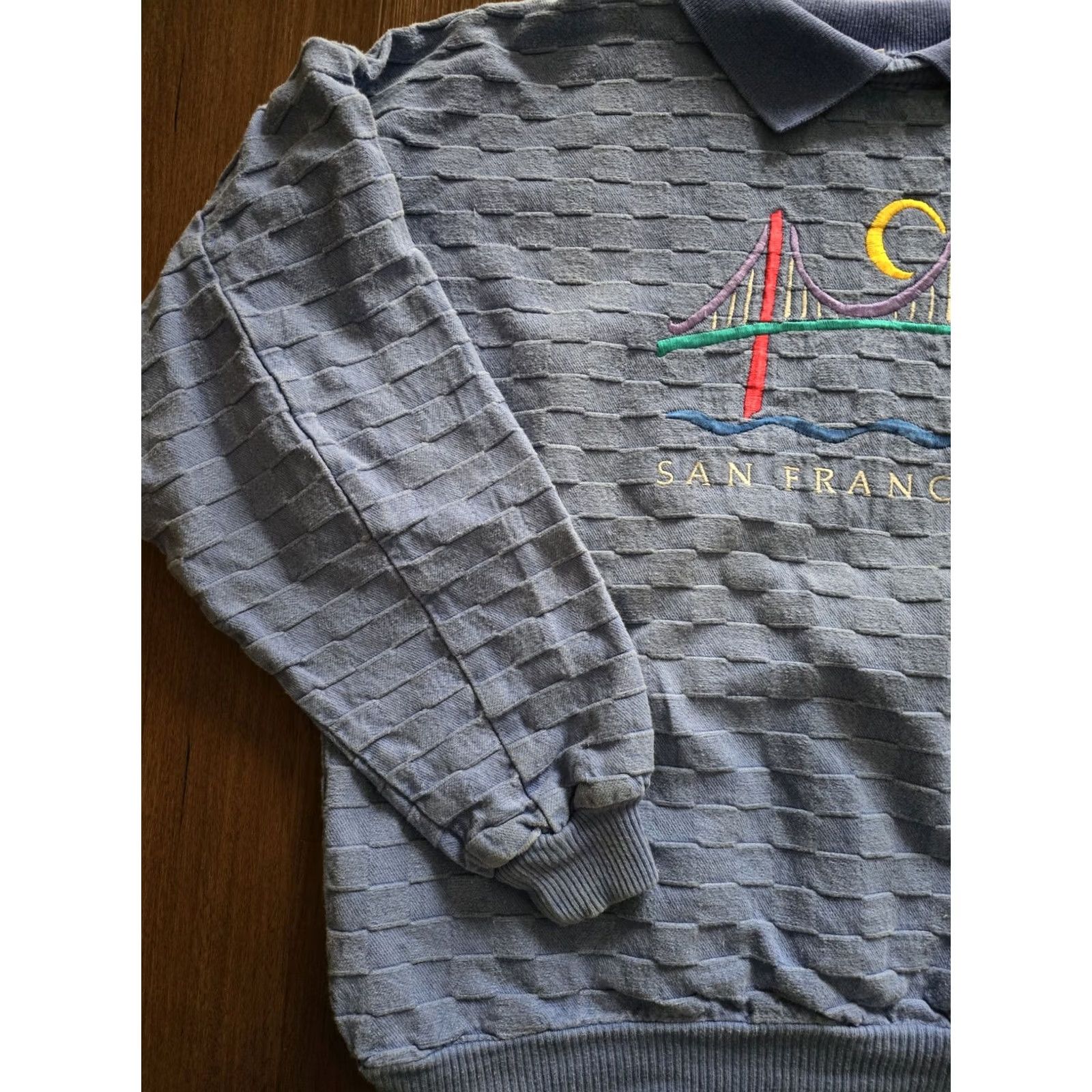 Vintage VINTAGE 80s 90s Blue Oversized San Francisco Sweatshirt Medium California Crazy Shirt Shirt Adult M Blue San Francisco 80s 90s Mens Womens Boys Girls Size US M / EU 48-50 / 2 - 4 Thumbnail