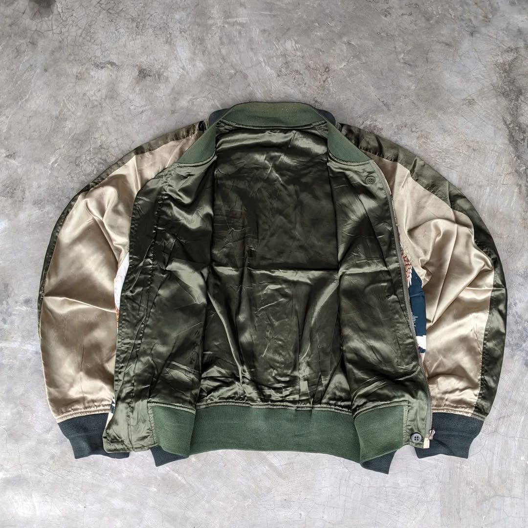 Japanese Brand Birdie Silk Souvenirs Jacket Size US L / EU 52-54 / 3 - 3 Thumbnail