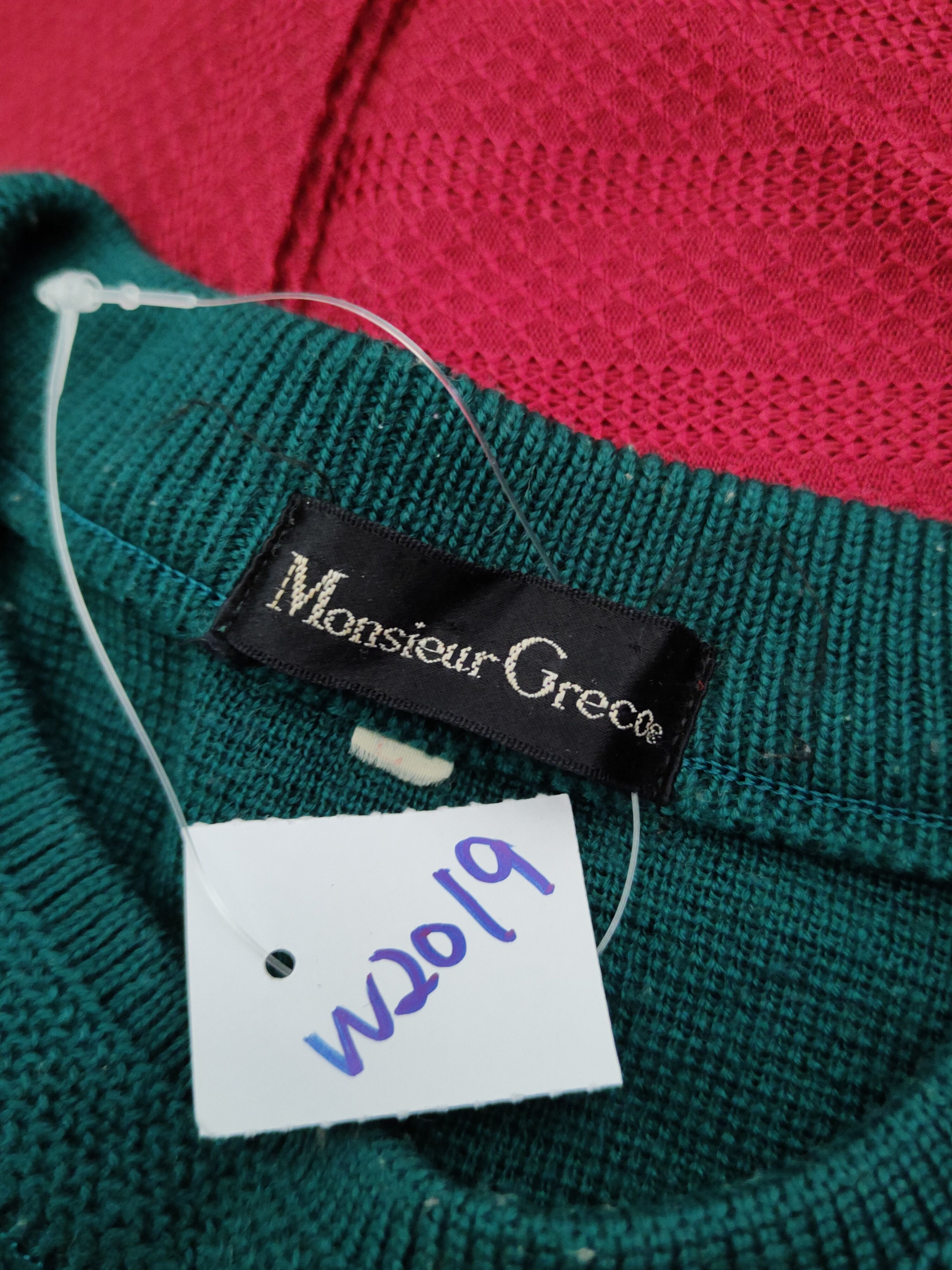 Homespun Knitwear Minsieur Greco Green Knitwear vintage Sweatshirts #W2019 Size US L / EU 52-54 / 3 - 12 Thumbnail