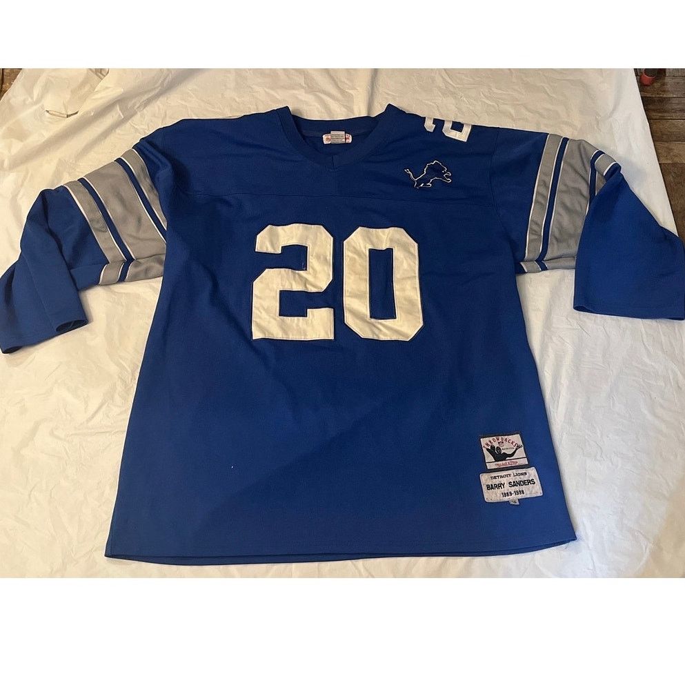 Mitchell & Ness Detroit Lions Barry Sanders #20 Mitchell & Ness Throwback Size US XL / EU 56 / 4 - 12 Thumbnail