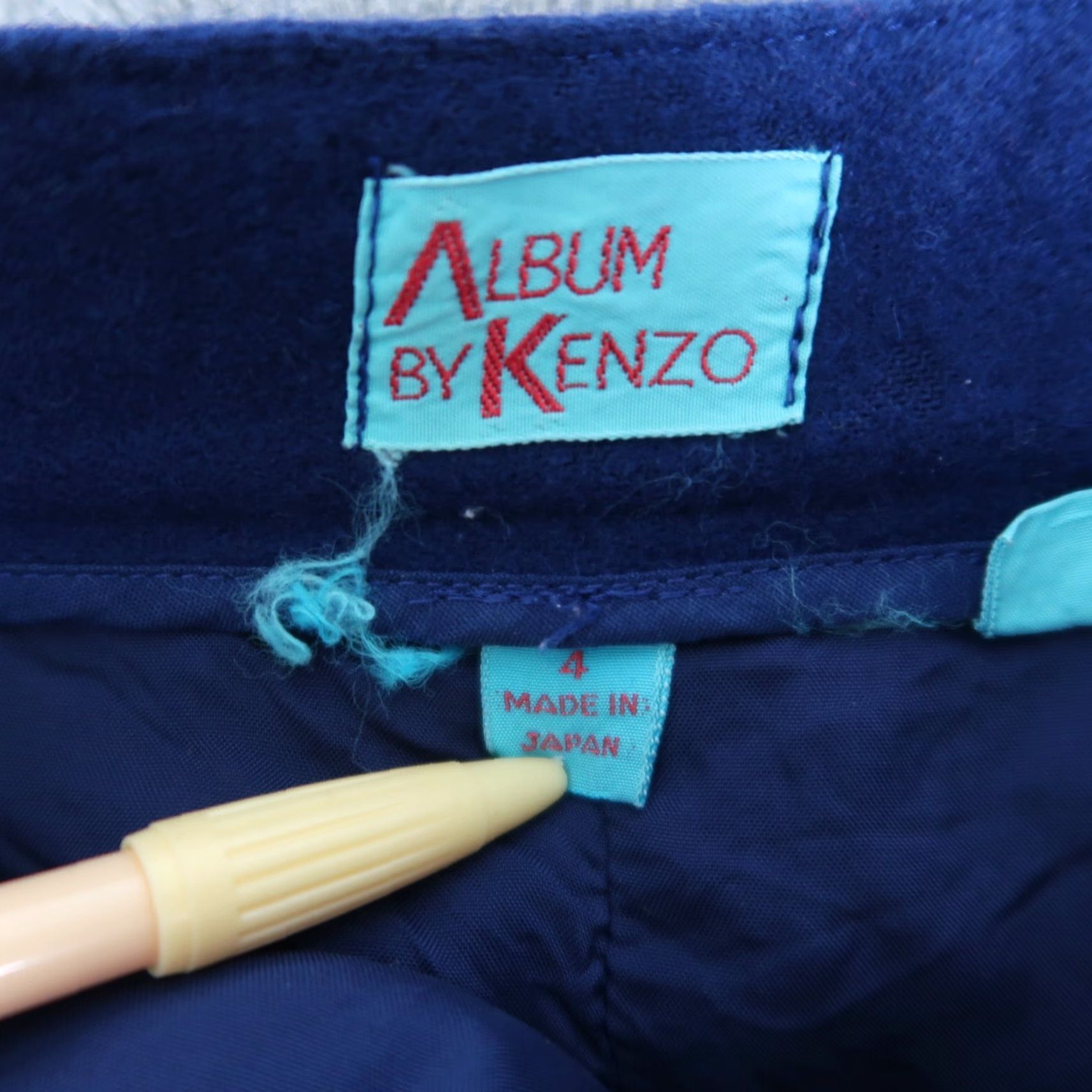 Kenzo VINTAGE 80s Kenzo Skirt Wool Mini Size 4 Blue Japan Made Size 27" / US 4 / IT 40 - 6 Thumbnail