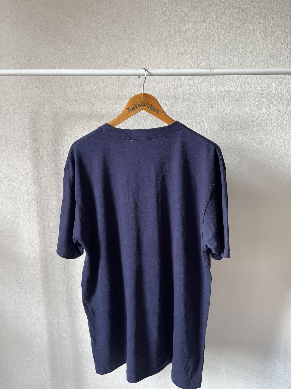 Emporio Armani × Giorgio Armani 80s Emporio Armani Spellout T Shirt Size US XL / EU 56 / 4 - 4 Thumbnail