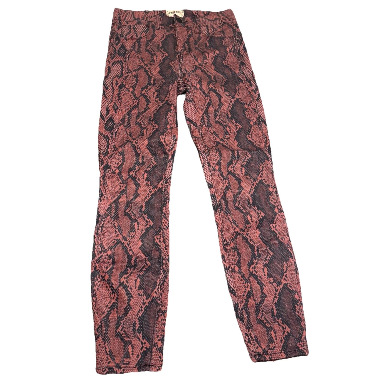 L'AGENCE VINTAGE L'AGENCE Margot Jeans Pants Slim High Rise (now Mid Rise) Garnet Aurora 24 25x25.5 Womens Size 42" / US 20 - 4 Thumbnail