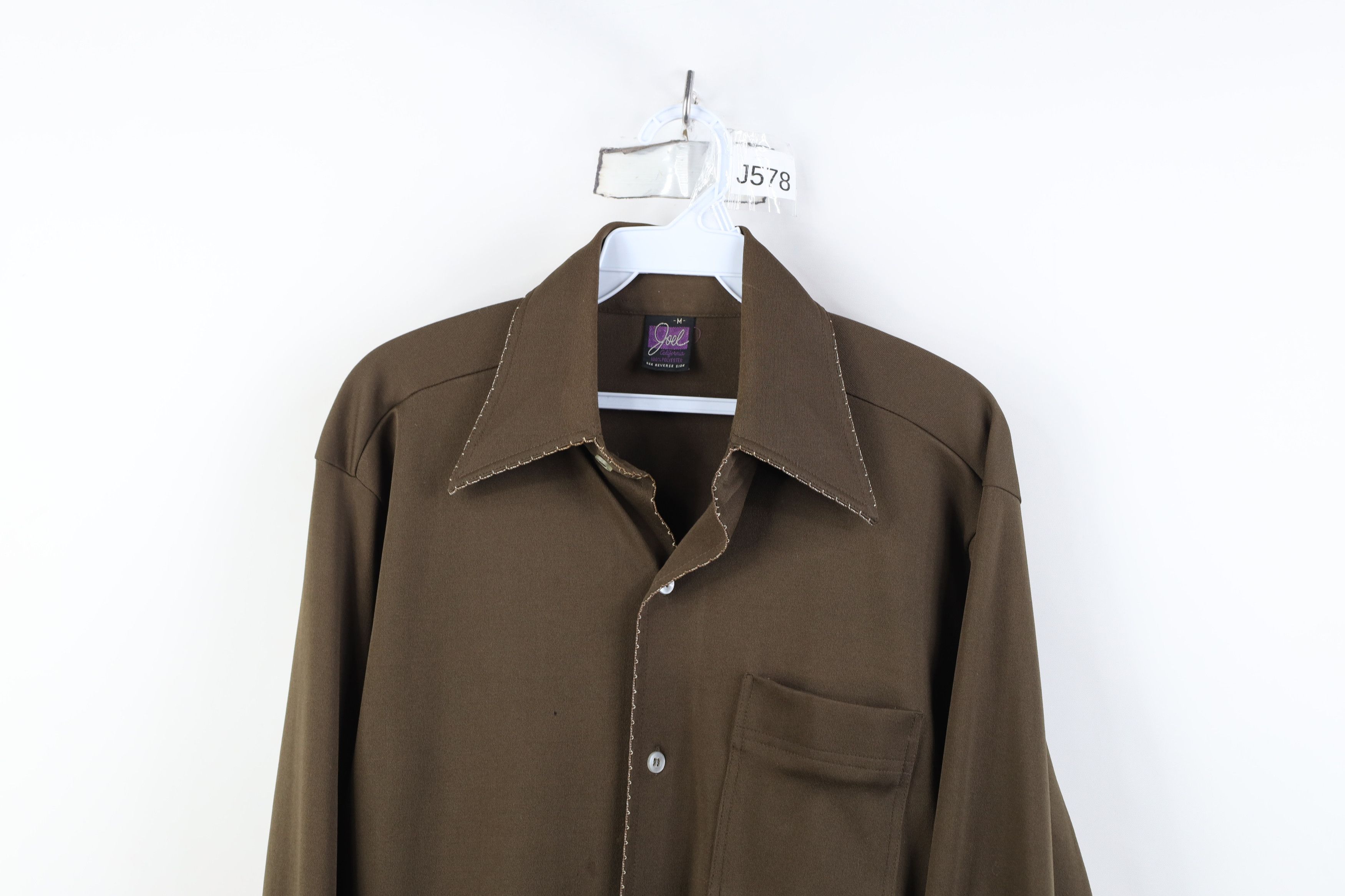 Vintage Vintage 70s Rockabilly Cowboy Knit Collared Button Shirt Size US M / EU 48-50 / 2 - 2 Thumbnail