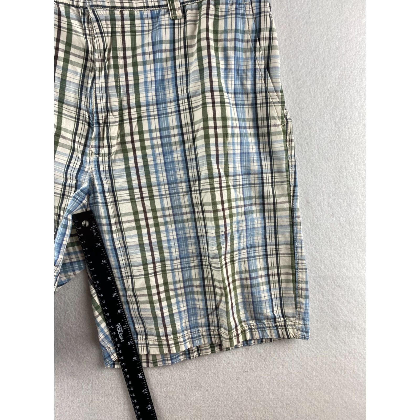 Club Room Club Room Shorts Mens 36 Multicolor Plaid Chino Flat Front Pockets Button Khaki Shorts Size US 36 / EU 52 - 5 Thumbnail