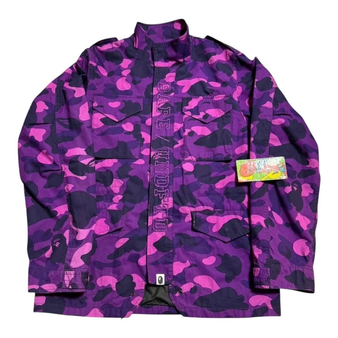 Bape × Undefeated BAPE UNDEFEATED M-65 Jacket Purple camo ⁡ | Grailed