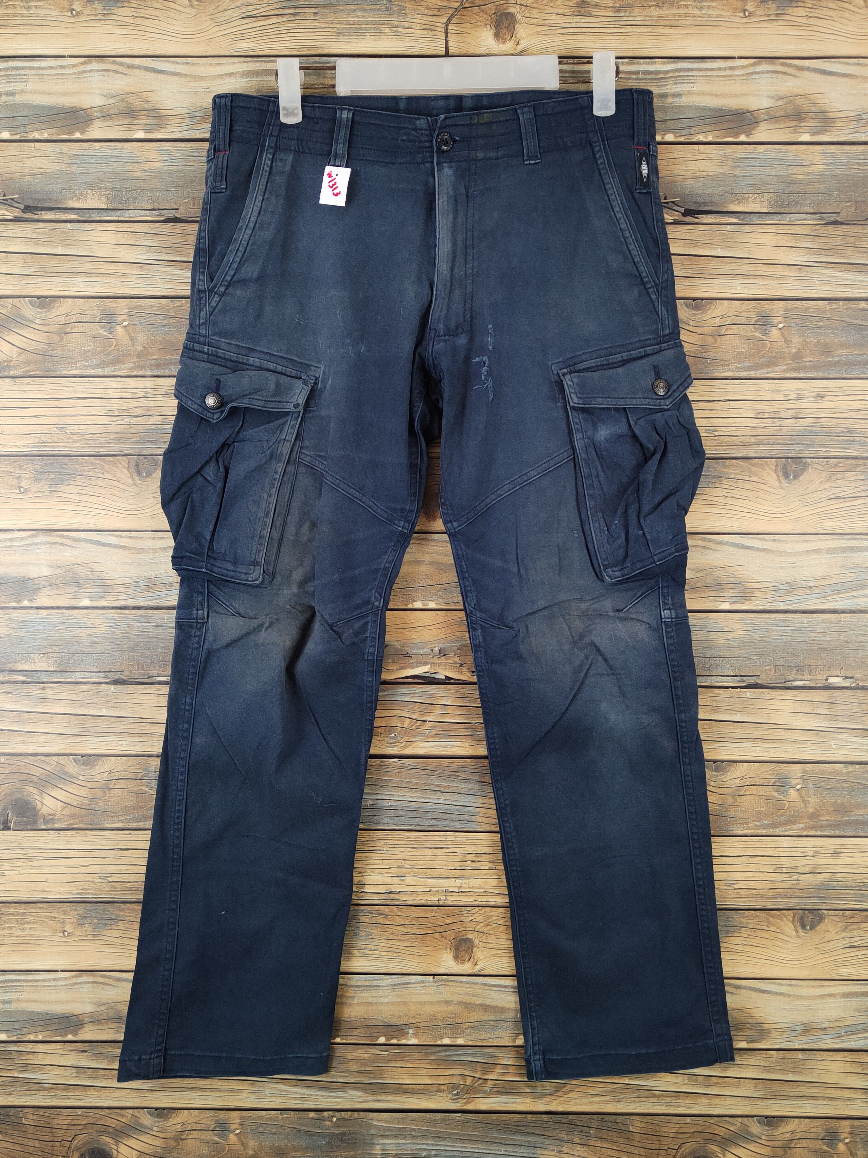 Japanese Brand Geride Navy Multipocket Tactical Cargo Pants #W1313 Size US 32 / EU 48 - 1 Thumbnail