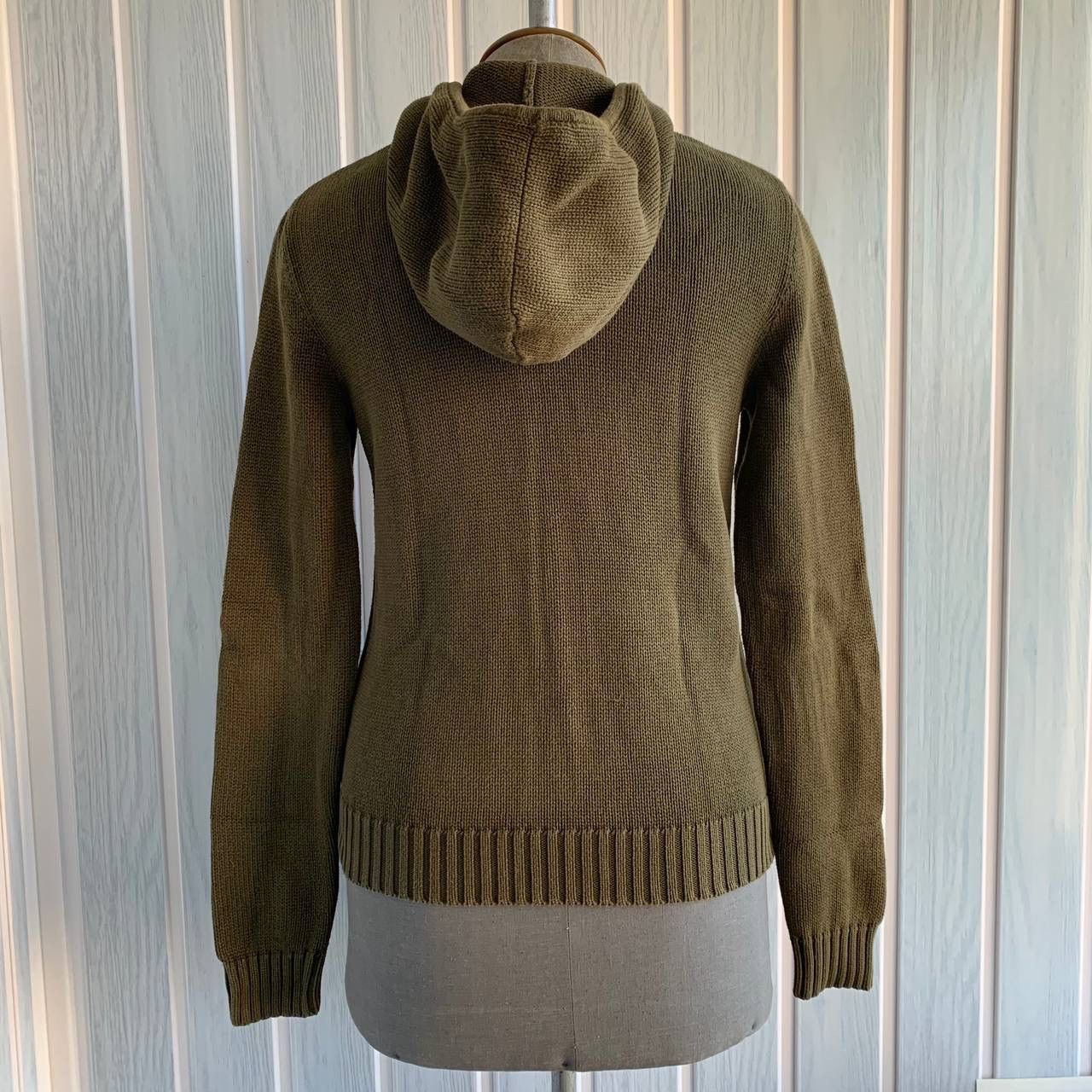 Polo Ralph Lauren × Vintage Vintage Polo Ralph Lauren Women's Green Knit Full Zip Hoodie Size S / US 4 / IT 40 - 5 Thumbnail