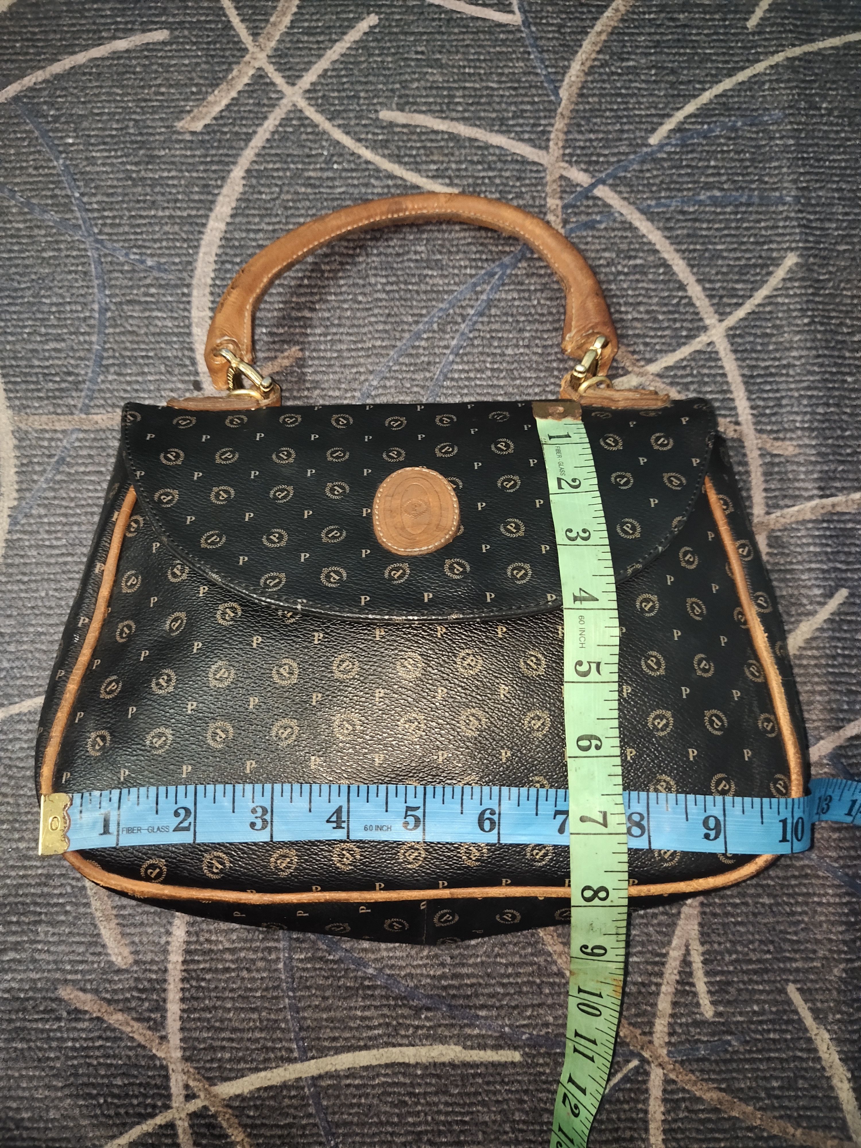 Leather × Pollini Pollini Monogram Leather Handle Bag Size ONE SIZE - 7 Thumbnail