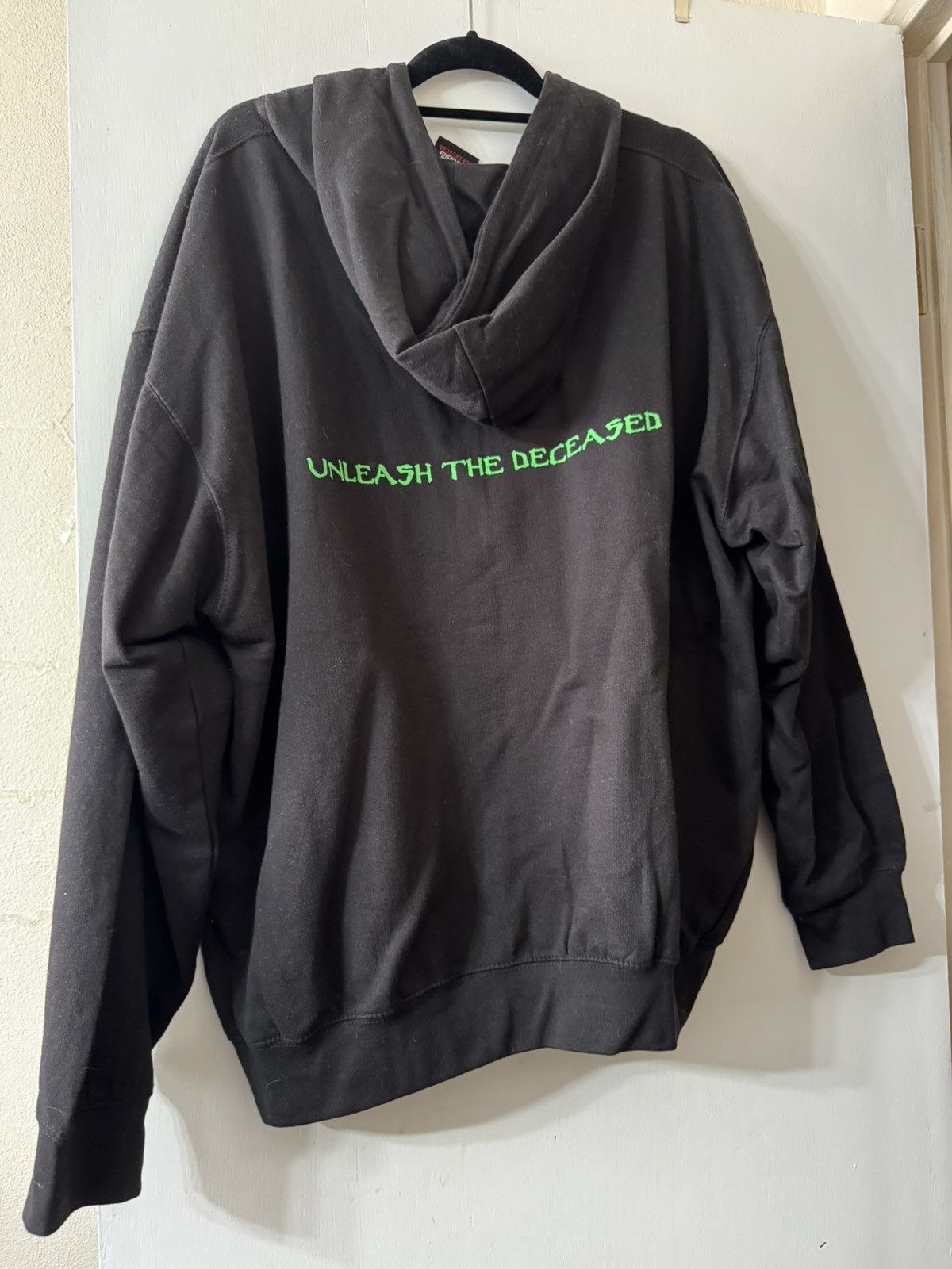 Kim Krueger Kim Krueger KIM Monster Black Hoodie with Green Graphic. Size US XXL / EU 58 / 5 - 3 Thumbnail