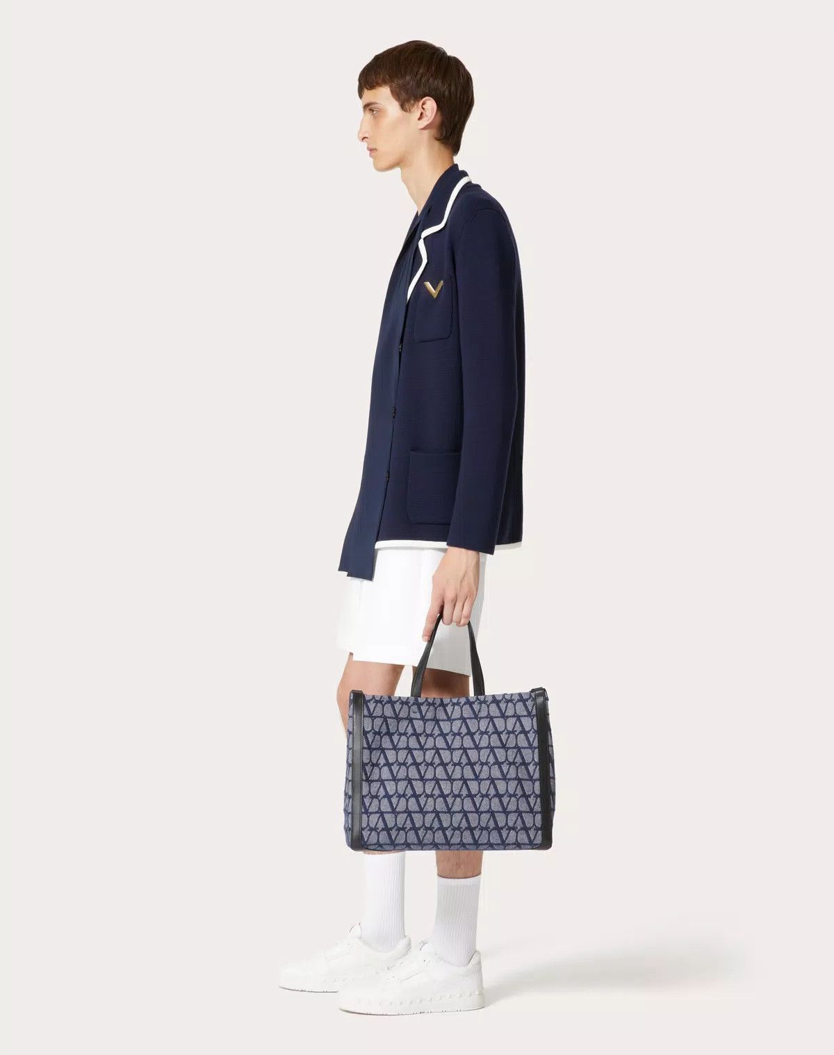 Valentino oc11z0625 Size:OS/Toile Iconographe Bag in Melange/Black Size ONE SIZE - 7 Thumbnail