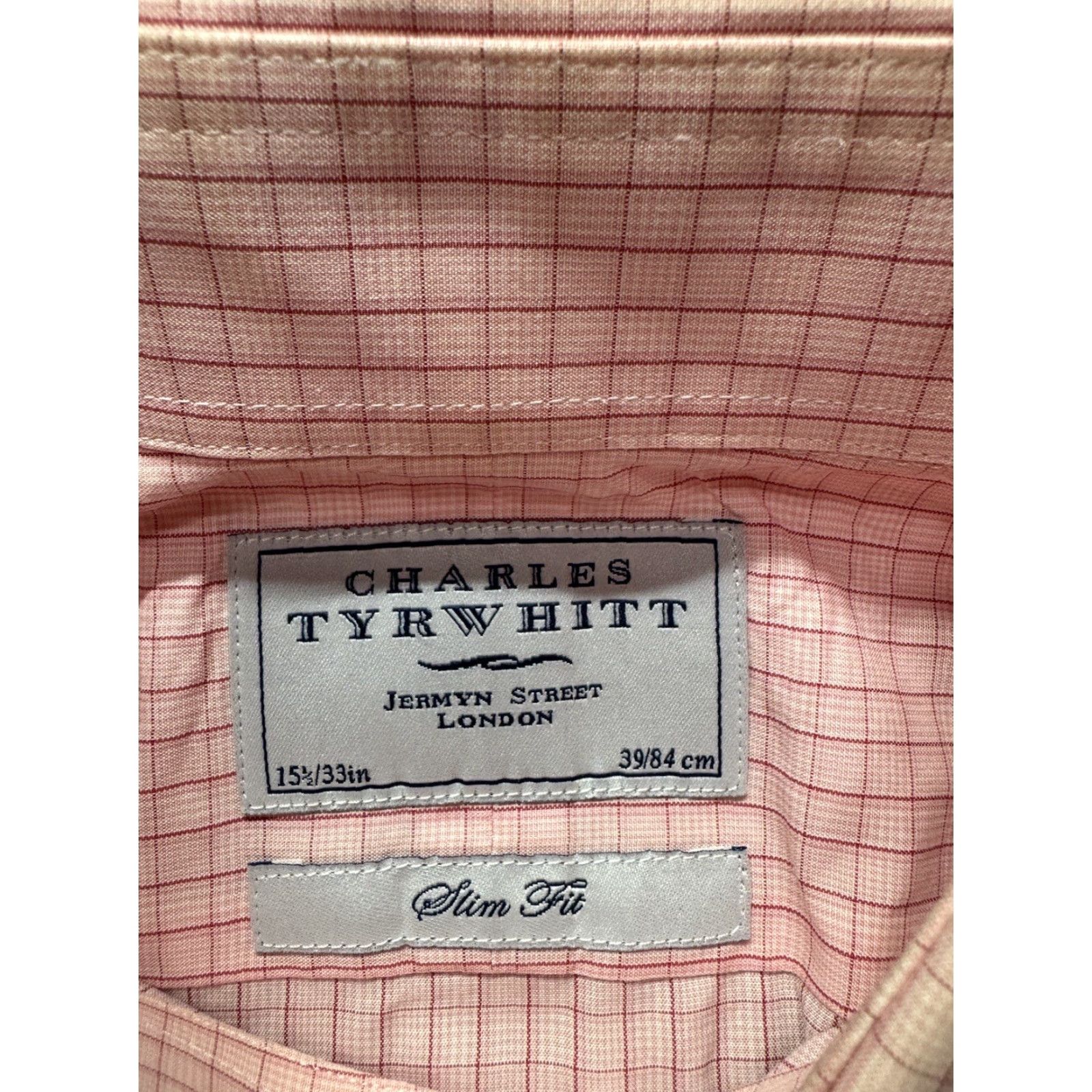 Charles Tyrwhitt Charles Tyrwhitt Shirt Slim 15.5 33 Pink Striped Button-Up London Men's Shirt Long Sleeve Collared Non-Iron 100% Cotton Slim Fit Size US L / EU 52-54 / 3 - 6 Thumbnail