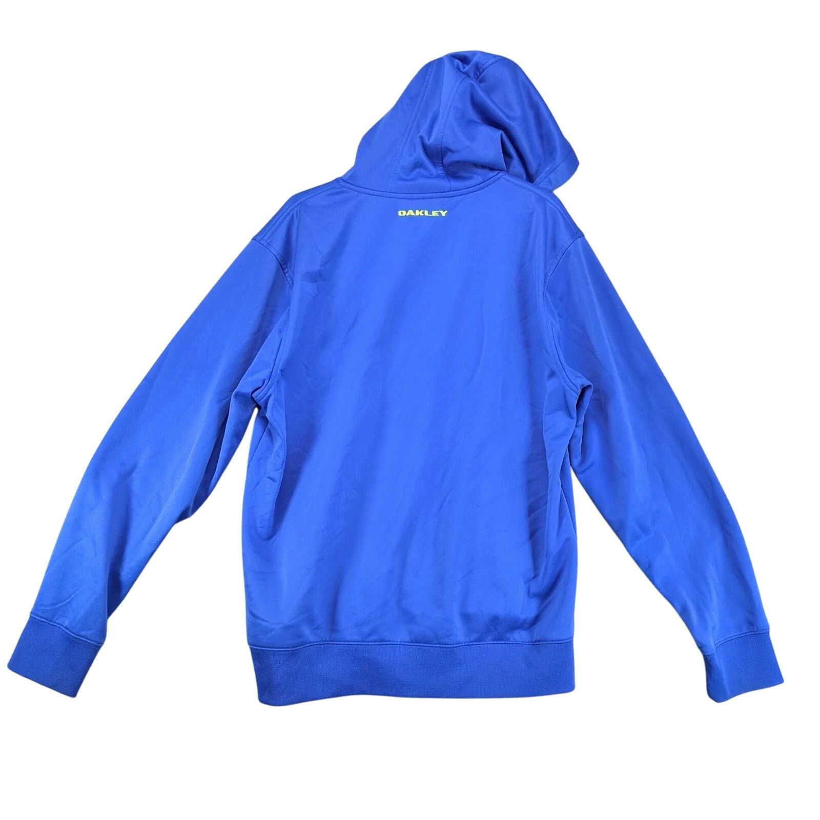 Oakley Oakley Full Zip Blue Hoodie Men's L Pockets Neon Logo Size US L / EU 52-54 / 3 - 2 Thumbnail