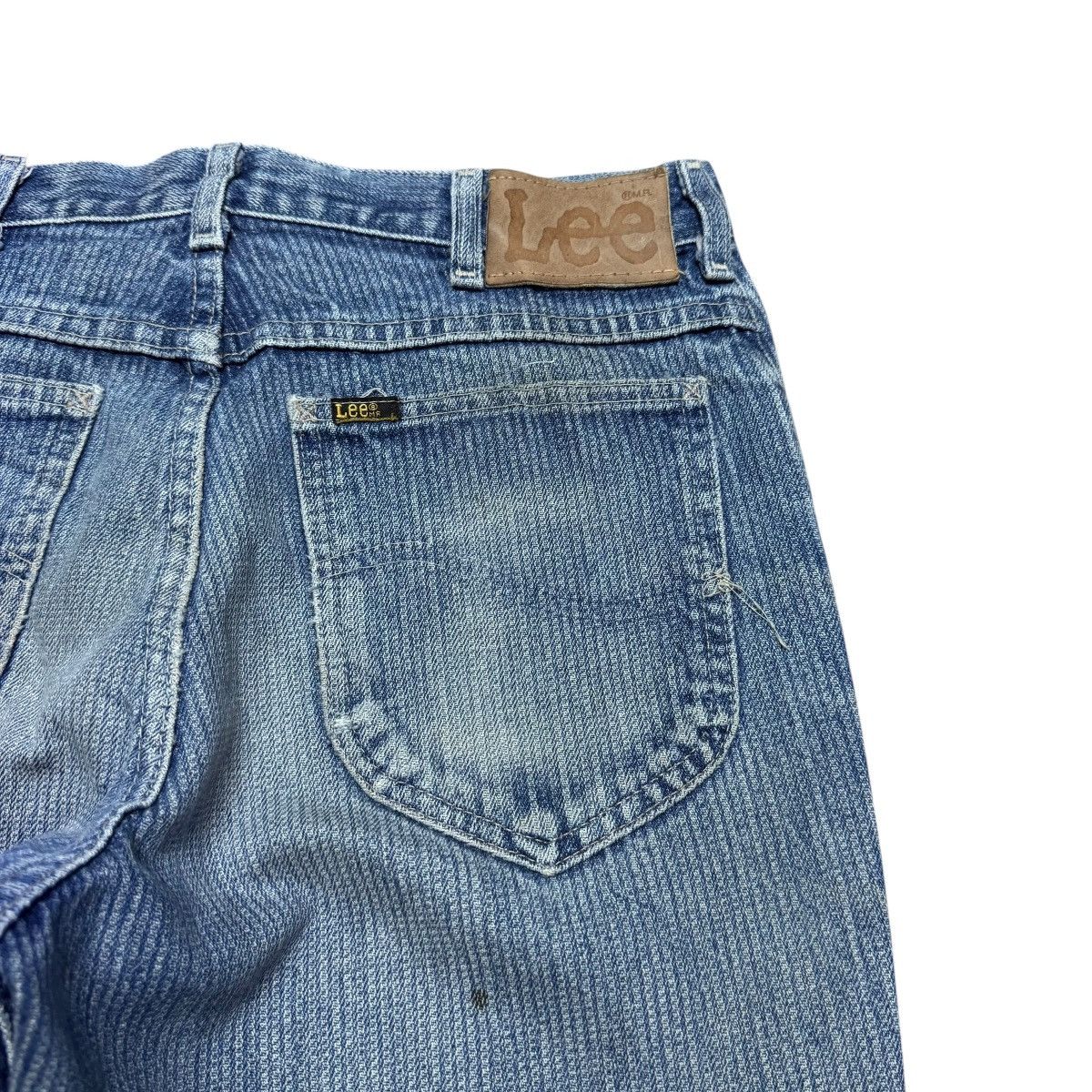 Lee Vintage 70s Lee Railroad Stripe Denim Jeans Mudwash Size US 30 / EU 46 - 11 Thumbnail