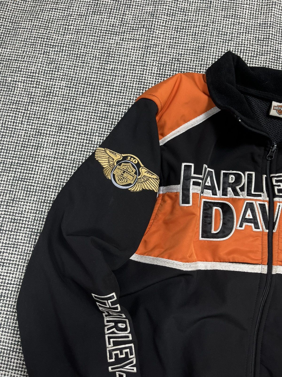 Vintage Harley Davidson vintage soft shell jacket multi logo Size US XL / EU 56 / 4 - 4 Thumbnail