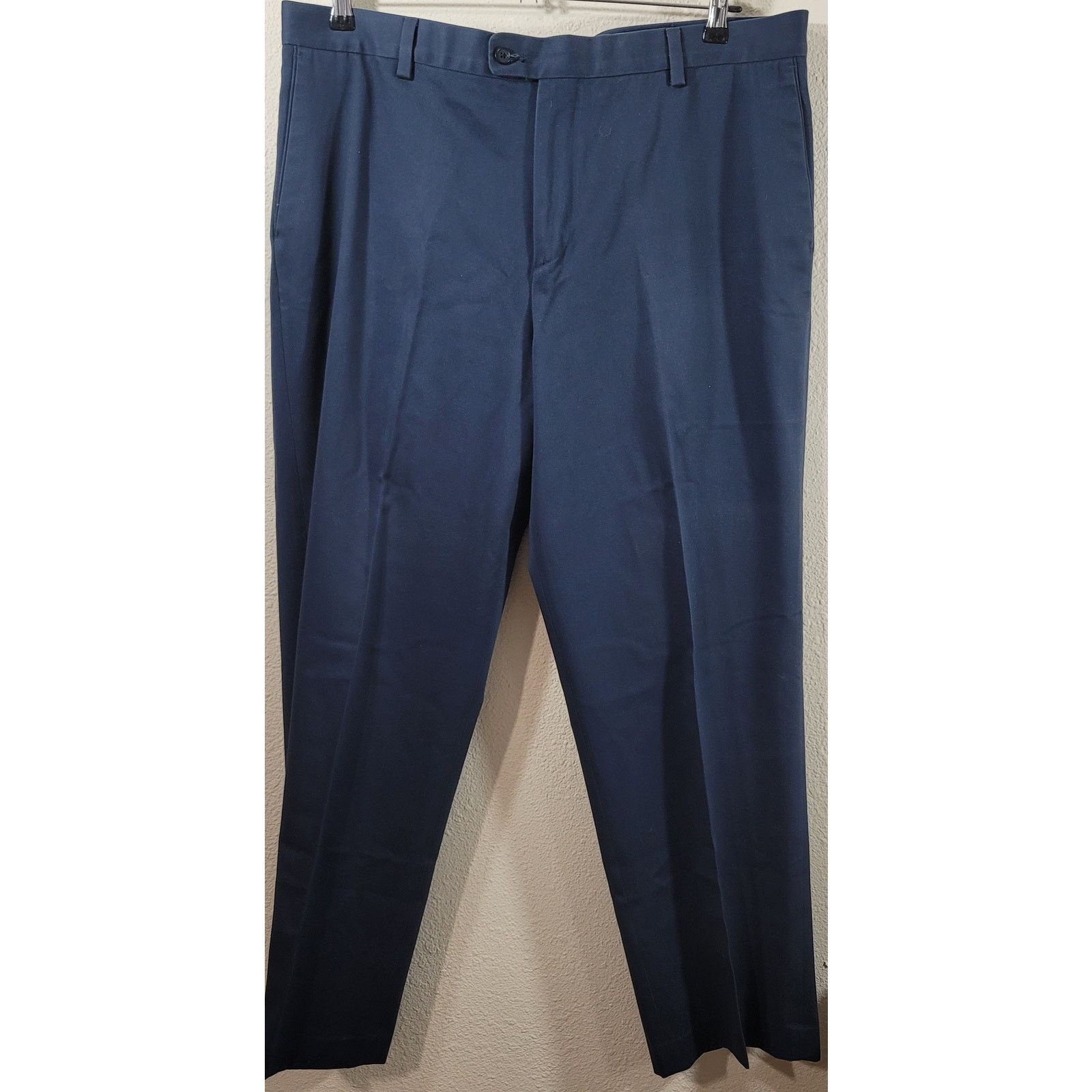 Kirkland Signature Kirkland Navy Blue Flat Front Dress Pants 40 Straight Leg Size US 40 / EU 56 - 2 Thumbnail