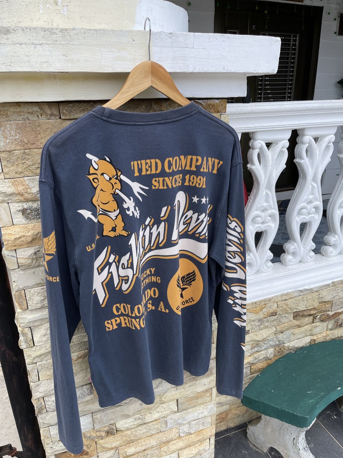 Japanese Brand Rare🔥Tedman Air Force Long Sleve T Shirt Size US L / EU 52-54 / 3 - 5 Thumbnail