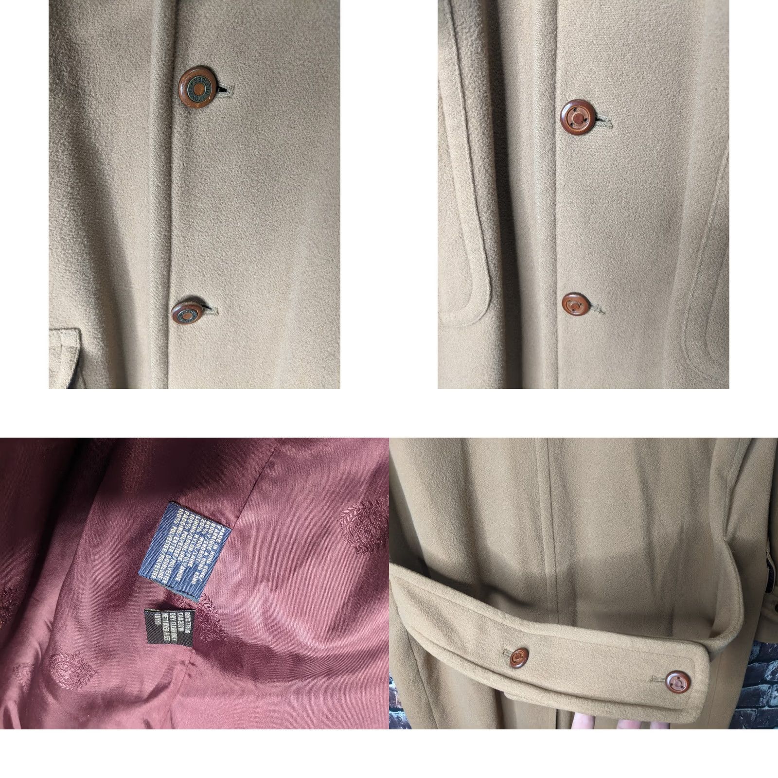 Tommy Hilfiger Tommy Hilfiger Beige Wool Long Overcoat Coat Jacket Mens Large Khaki Camel Size US L / EU 52-54 / 3 - 8 Thumbnail