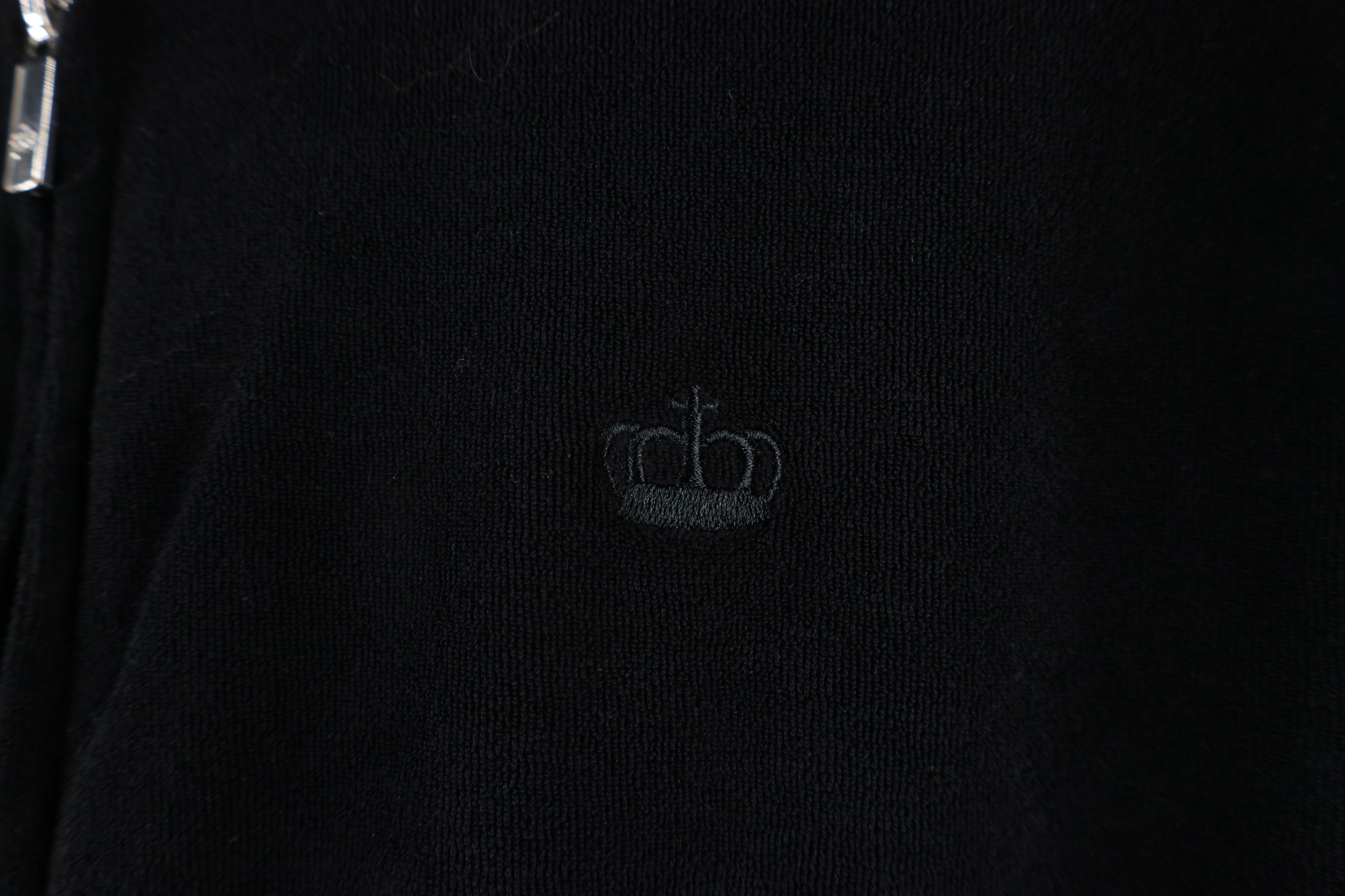 Juicy Couture × Vintage Vintage Y2K Juicy Couture Terry Cloth Full Zip Hoodie Black Size L / US 10 / IT 46 - 4 Thumbnail