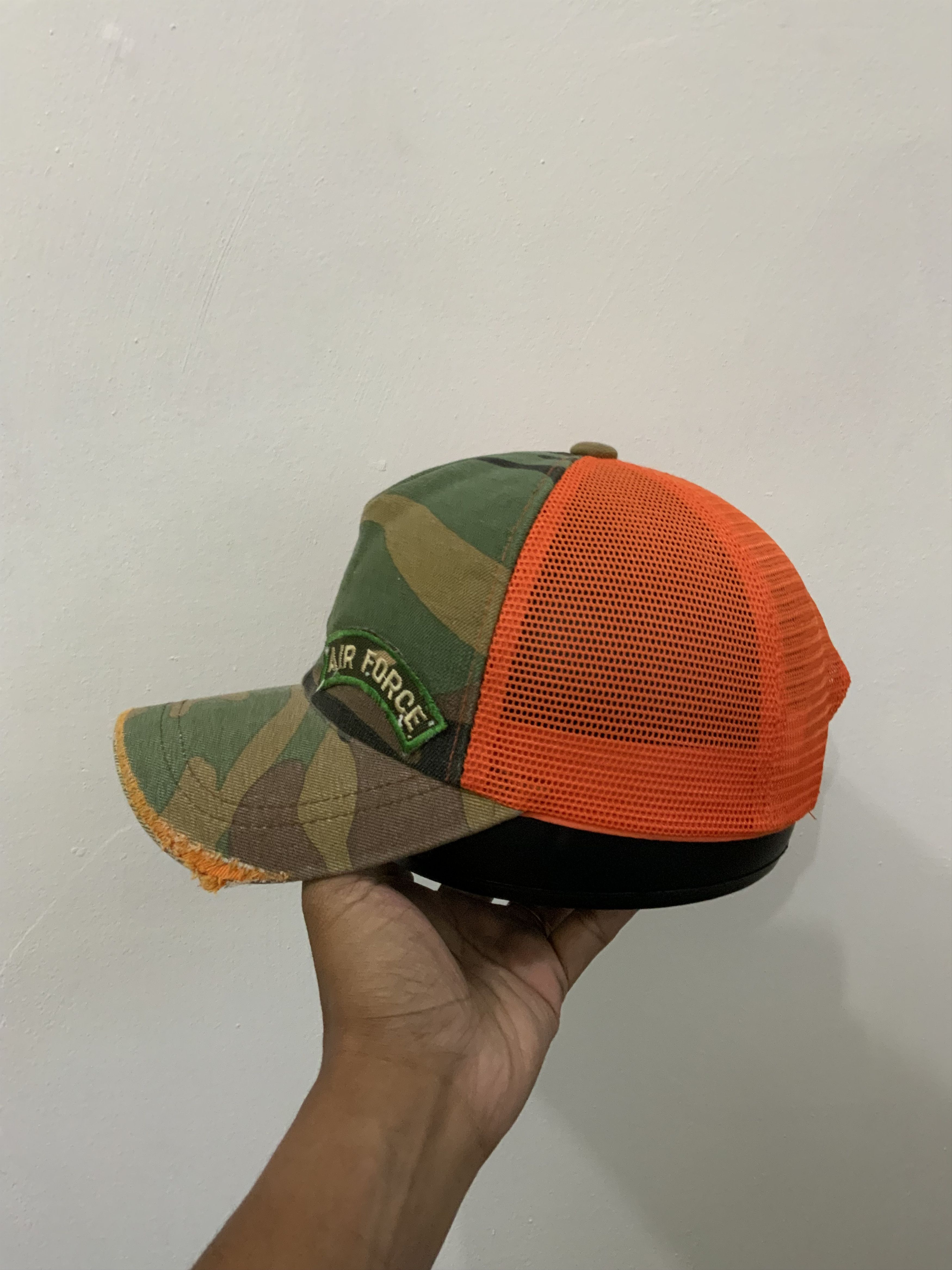 Vintage Air Force Camo Woodland Bondage Trucker Hat Size ONE SIZE - 3 Thumbnail