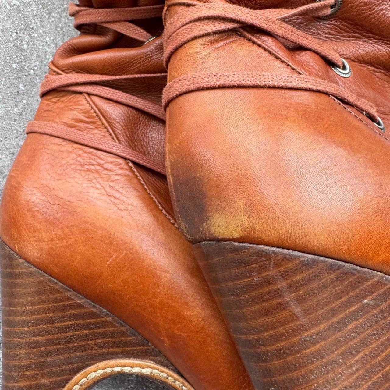 Dries Van Noten × Vintage Dries Van Noten Vero Cucio Vintage Leather Heel Boots Size US 7 / IT 37 - 18 Thumbnail