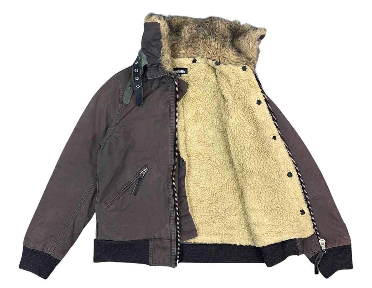 If Six Was Nine × Japanese Brand VINTAGE OZONE ROCKS FUR MINK COLAR BOMBER JACKET Size US S / EU 44-46 / 1 - 2 Thumbnail
