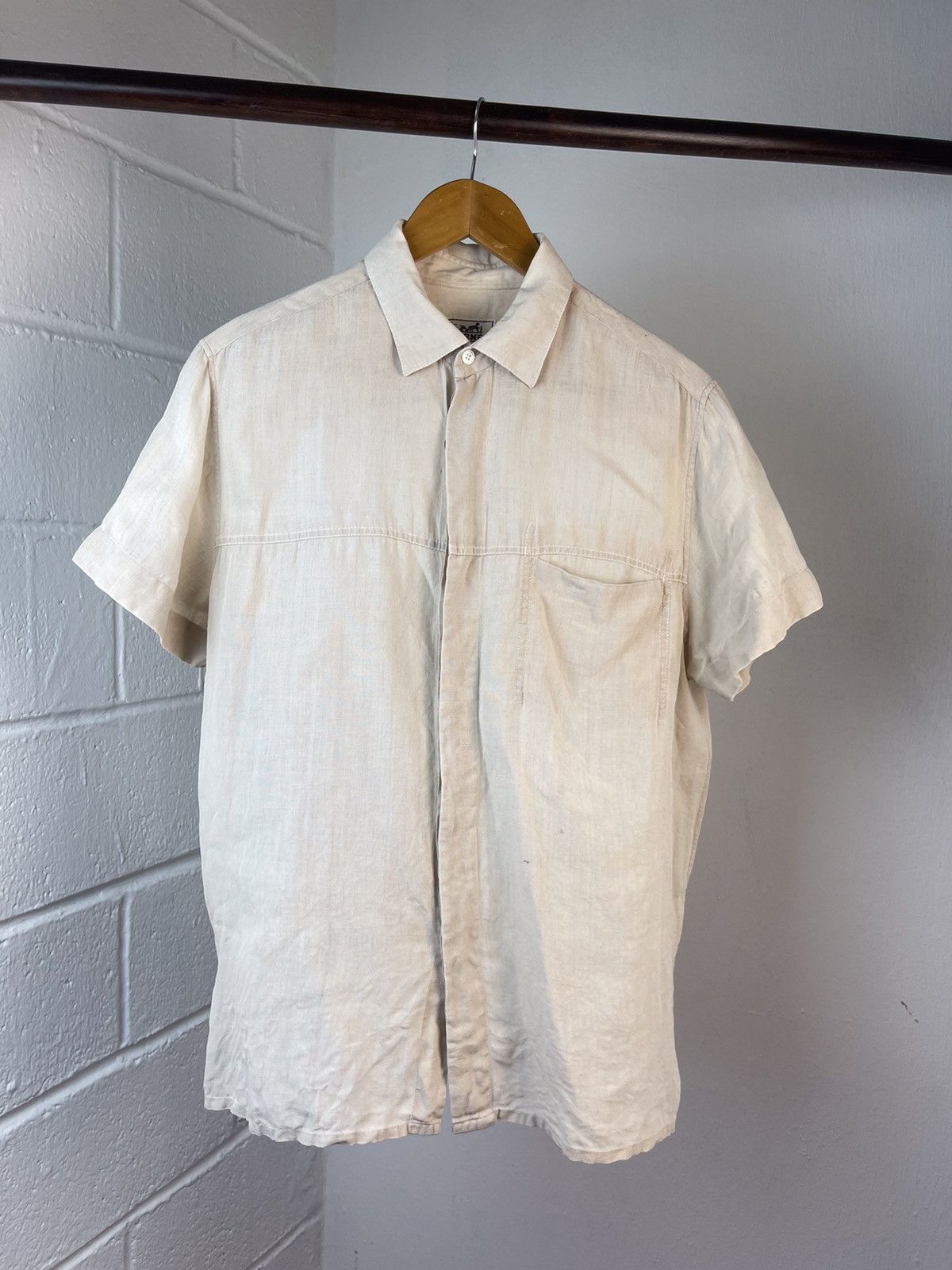 Hermes × Maison Margiela Hermes Martin Margiela Era Linen Shirt Size US L / EU 52-54 / 3 - 3 Thumbnail