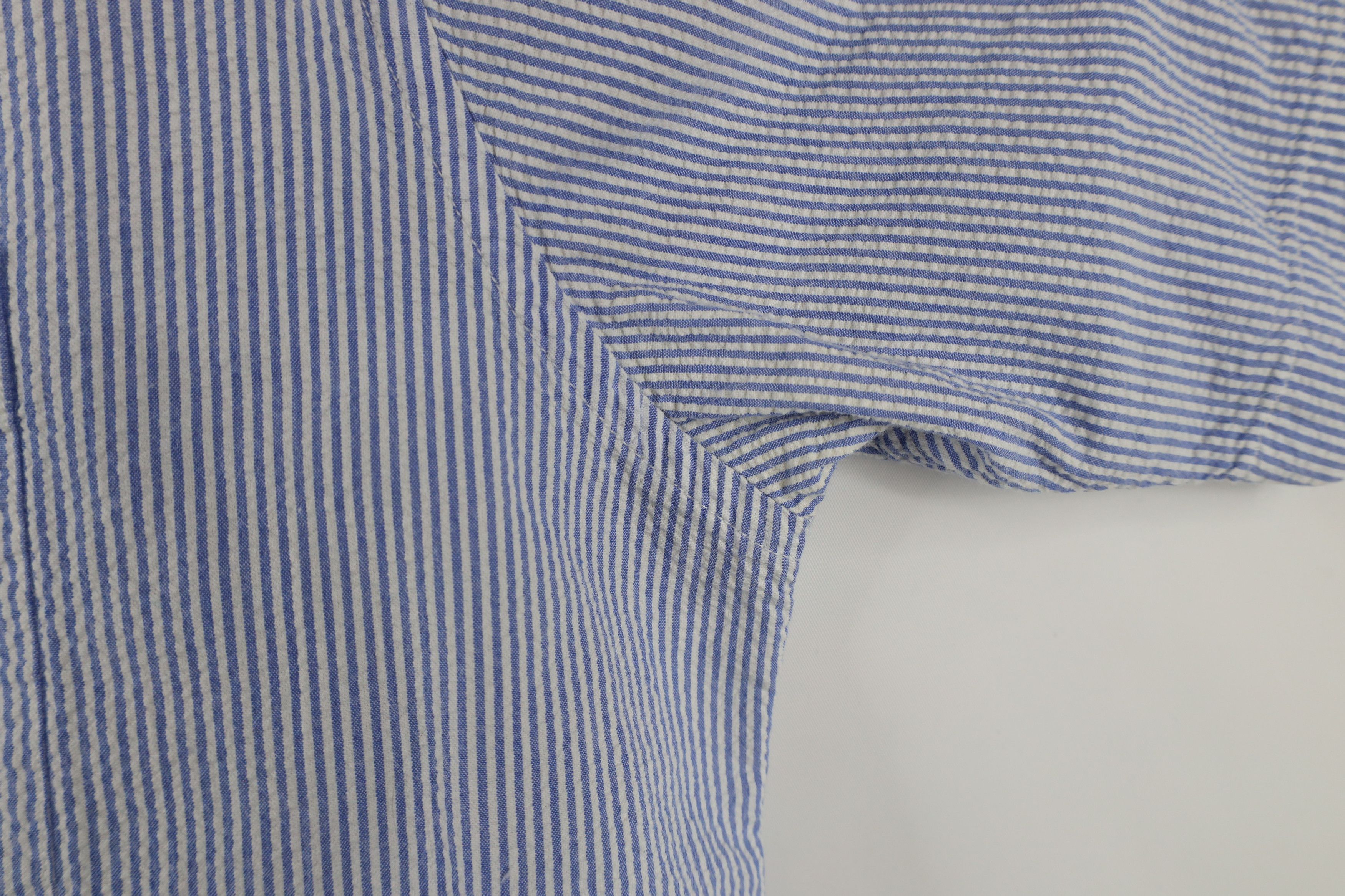 Lands' End × Vintage Vintage Lands End Seer Sucker Short Sleeve Button Down Shirt Size US L / EU 52-54 / 3 - 8 Thumbnail