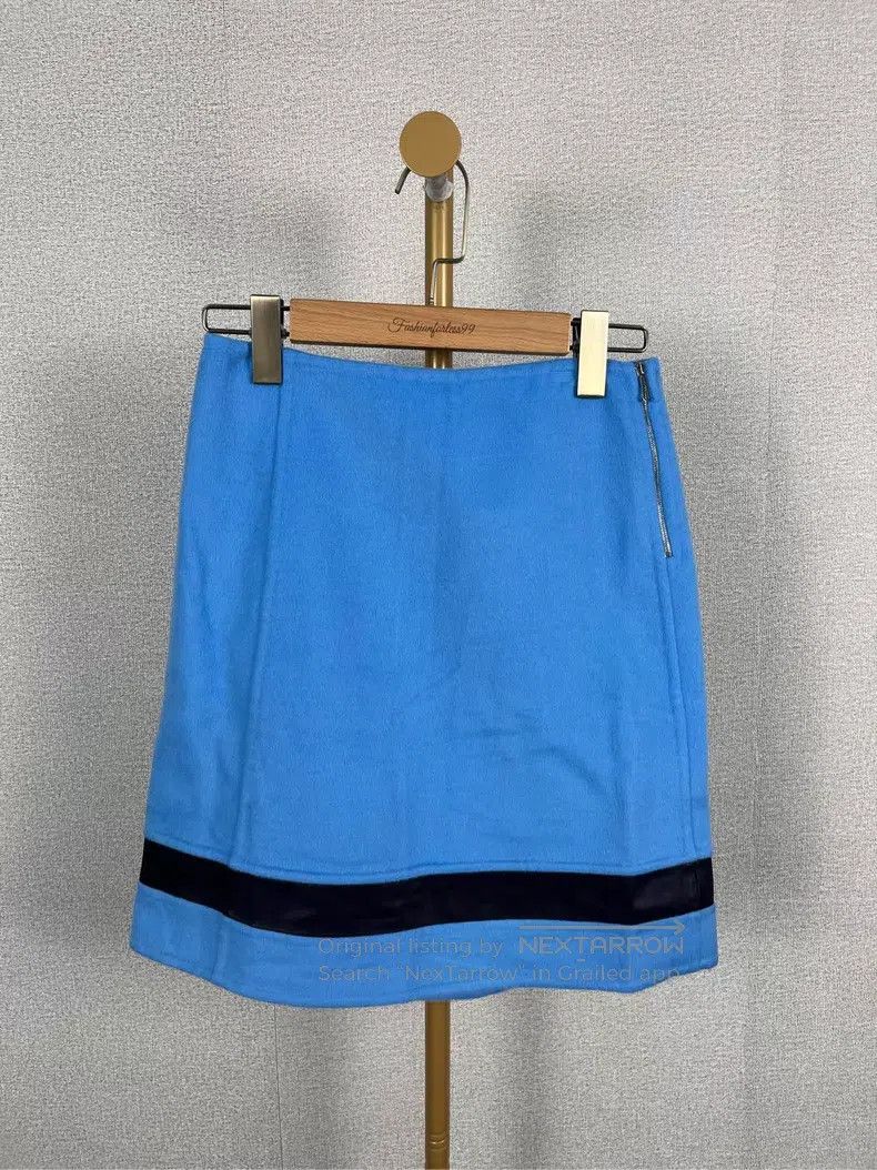 Hermes Hermes Blue Patchwork Short Skirt Size 24" / US 00 / IT 34 - 1 Thumbnail