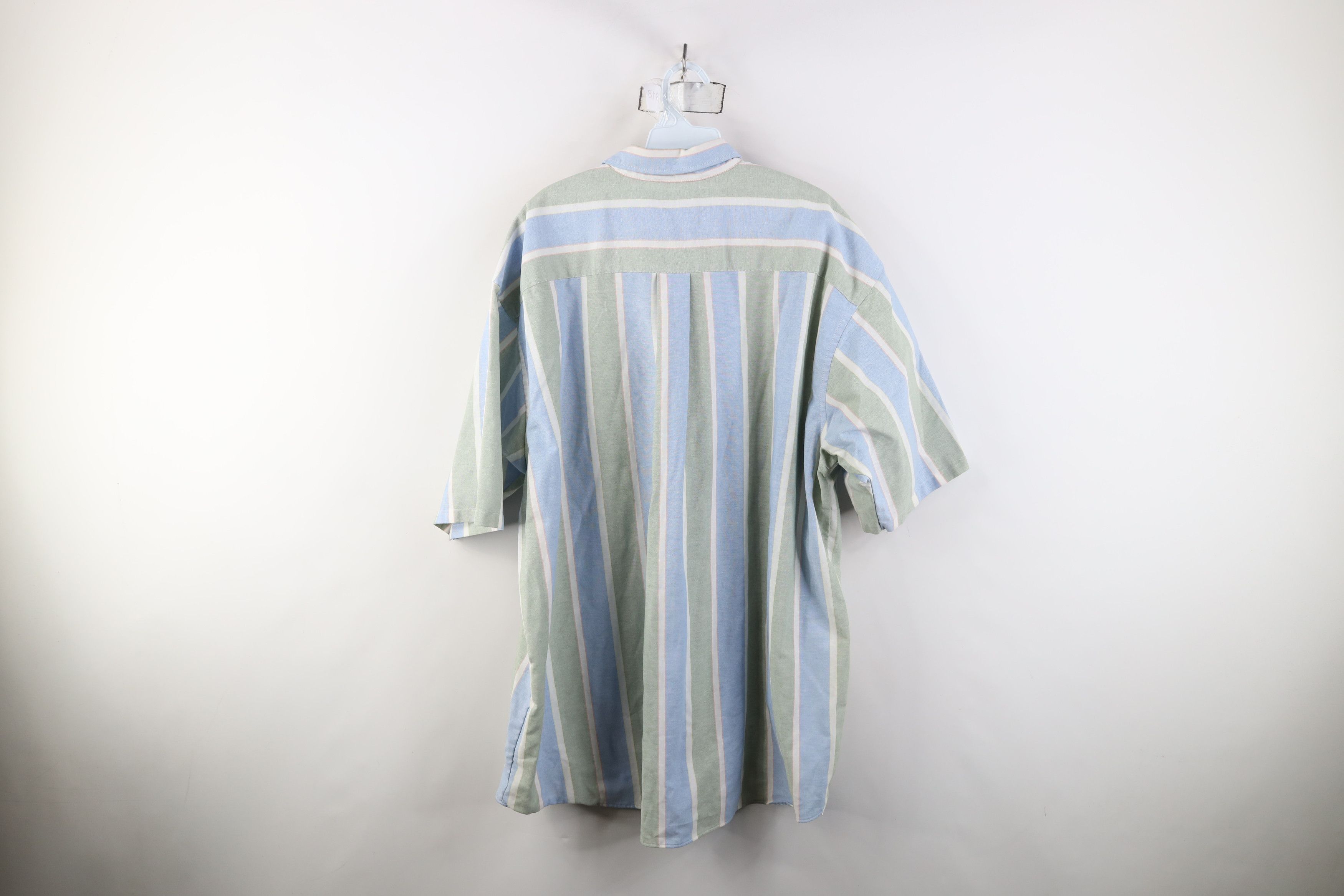 Vintage Vintage 90s Streetwear Block Short Sleeve Button Down Shirt Size US XL / EU 56 / 4 - 9 Thumbnail