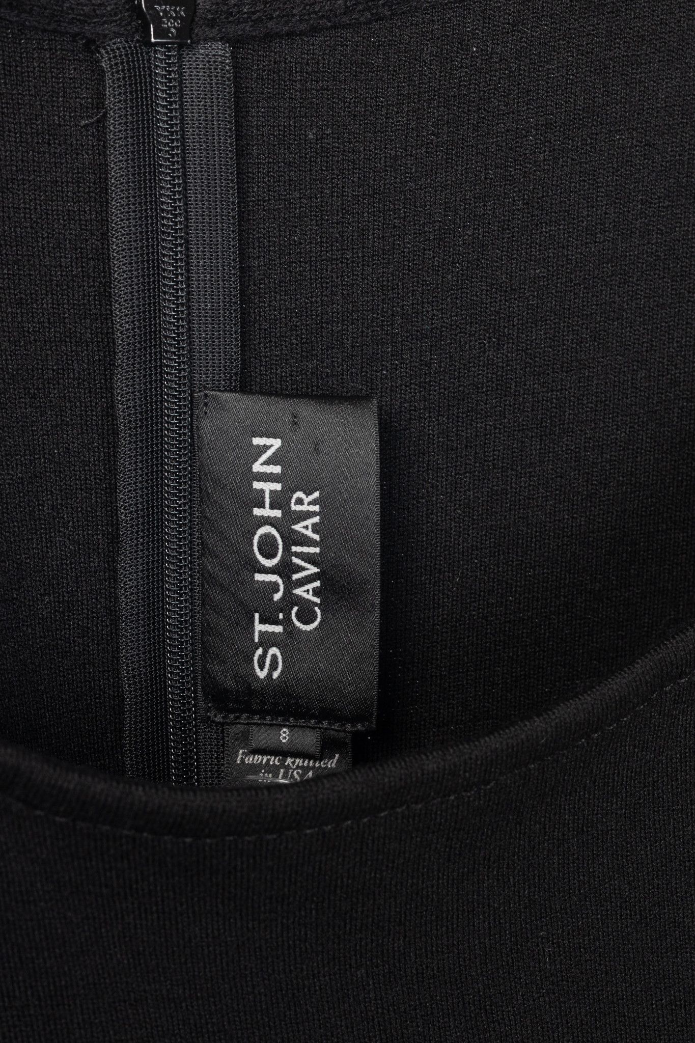 St. John St. John Caviar AW16 Black Wool-Blend Knit Sleeveless Dress Size M / US 6-8 / IT 42-44 - 4 Thumbnail
