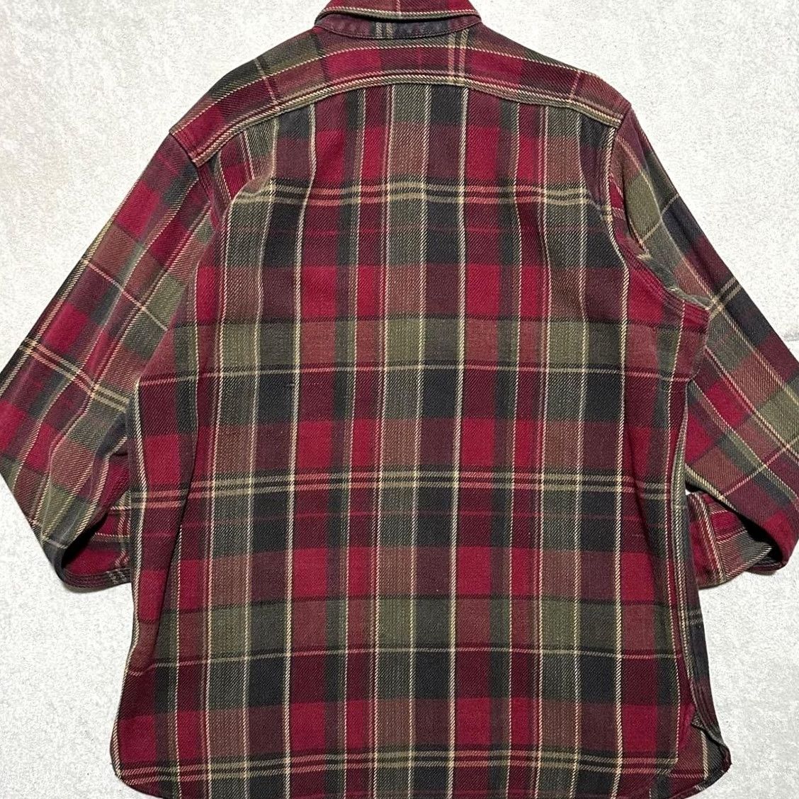 Ralph Lauren RRL RALPH LAUREN Red Tartan Check Shirt Jacket Casual Outer USED Mens L Size US L / EU 52-54 / 3 - 2 Thumbnail