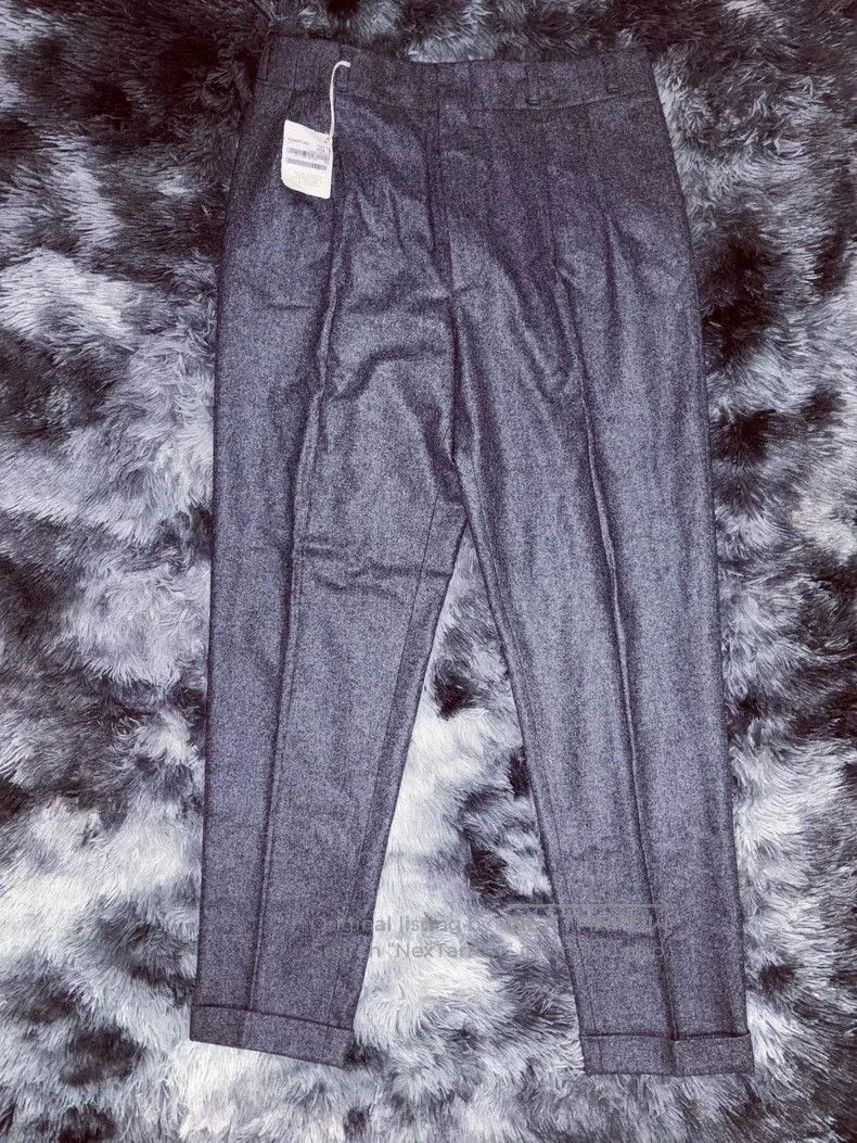 Brunello Cucinelli Brunello Cucinelli Gray Wool Flannel Trousers. Size US 30 / EU 46 - 2 Thumbnail