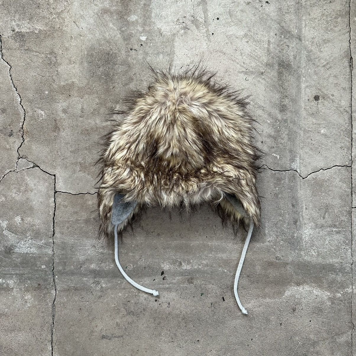 Japanese Brand × Vintage Y2K eisbar 2in1 Faux Fur Ushanka Fuzzy Warm Trapper Hat Size ONE SIZE - 2 Thumbnail
