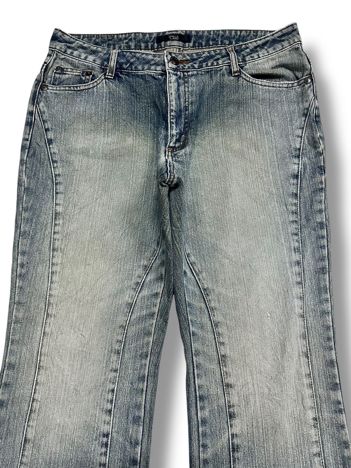 Japanese Brand Flare Japan Jeans Wideleg Loose Style With Faded Wash Size US 32 / EU 48 - 3 Thumbnail