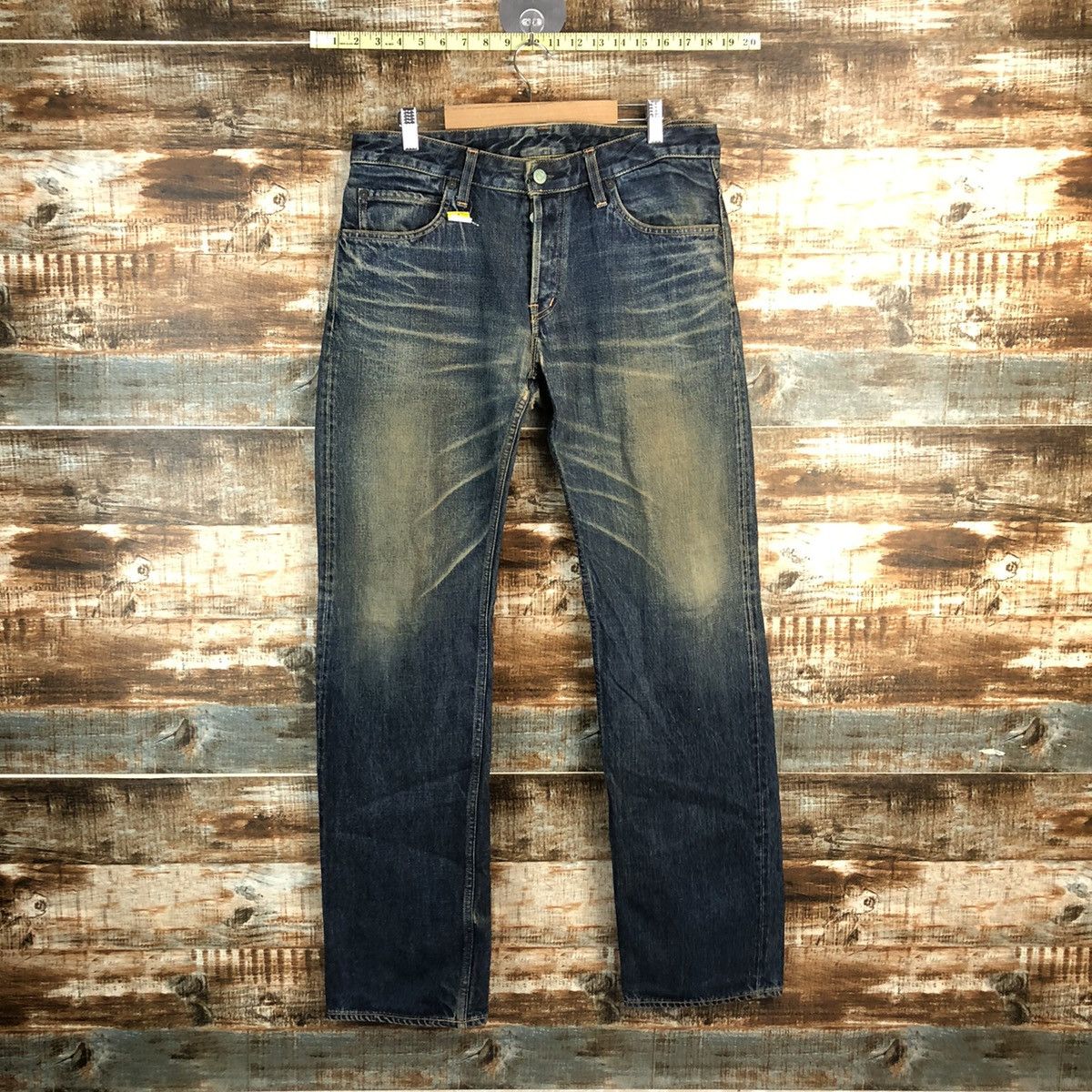 HOLLYWOOD RANCH MARKET DLL HRM Hollywood Ranch Market Blue Denim jeans Pants #C131 Size US 33 - 1 Thumbnail