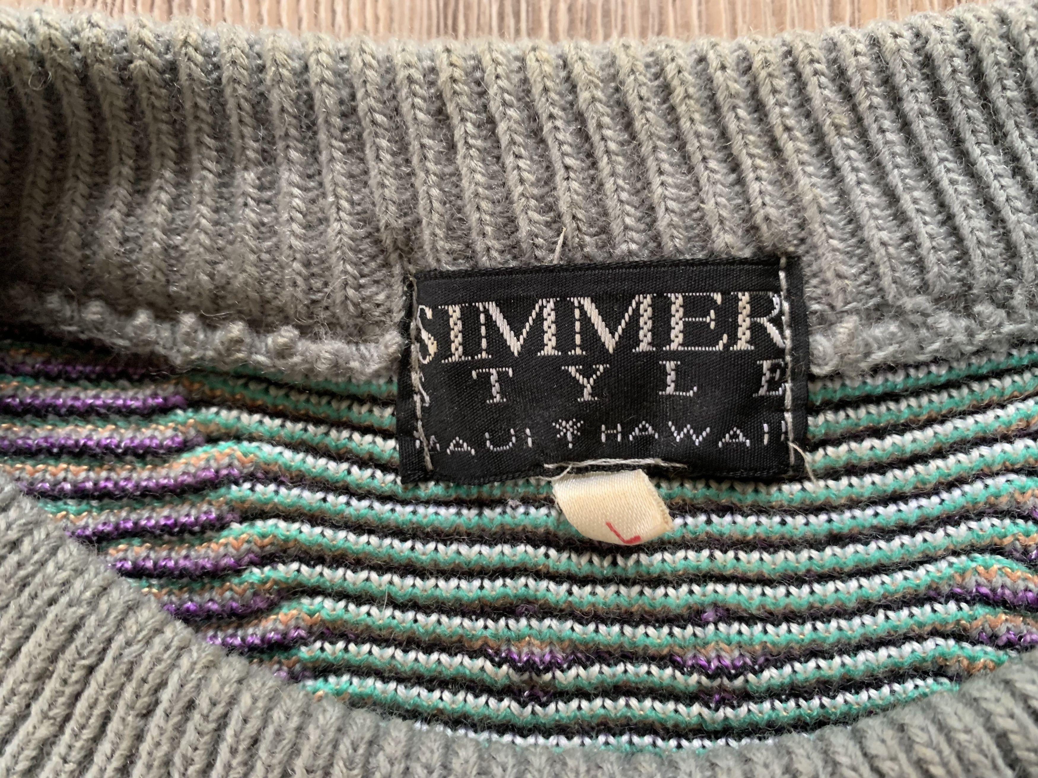 Vintage Vintage Simmer Style Knit Wool Printed Sweater Size US L / EU 52-54 / 3 - 8 Thumbnail