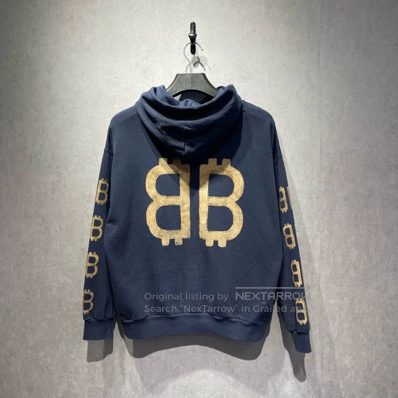 Balenciaga Balenciaga Double B Printed Pattern Hoodie Size US XS / EU 42 / 0 - 2 Thumbnail