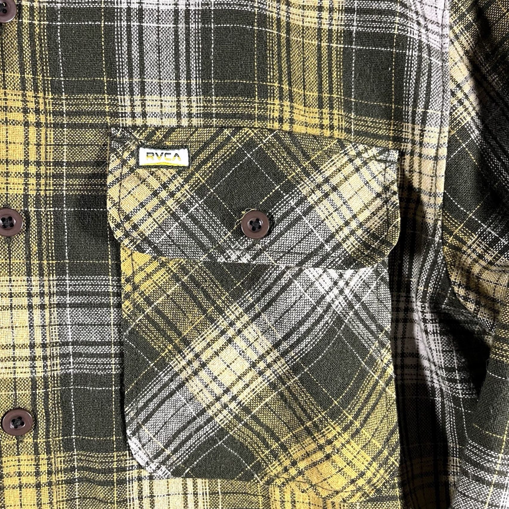RVCA RVCA Flannel Shirt Mens Medium Wool Blend Heavy Button Up Shacket Skate Surf Size US M / EU 48-50 / 2 - 3 Thumbnail