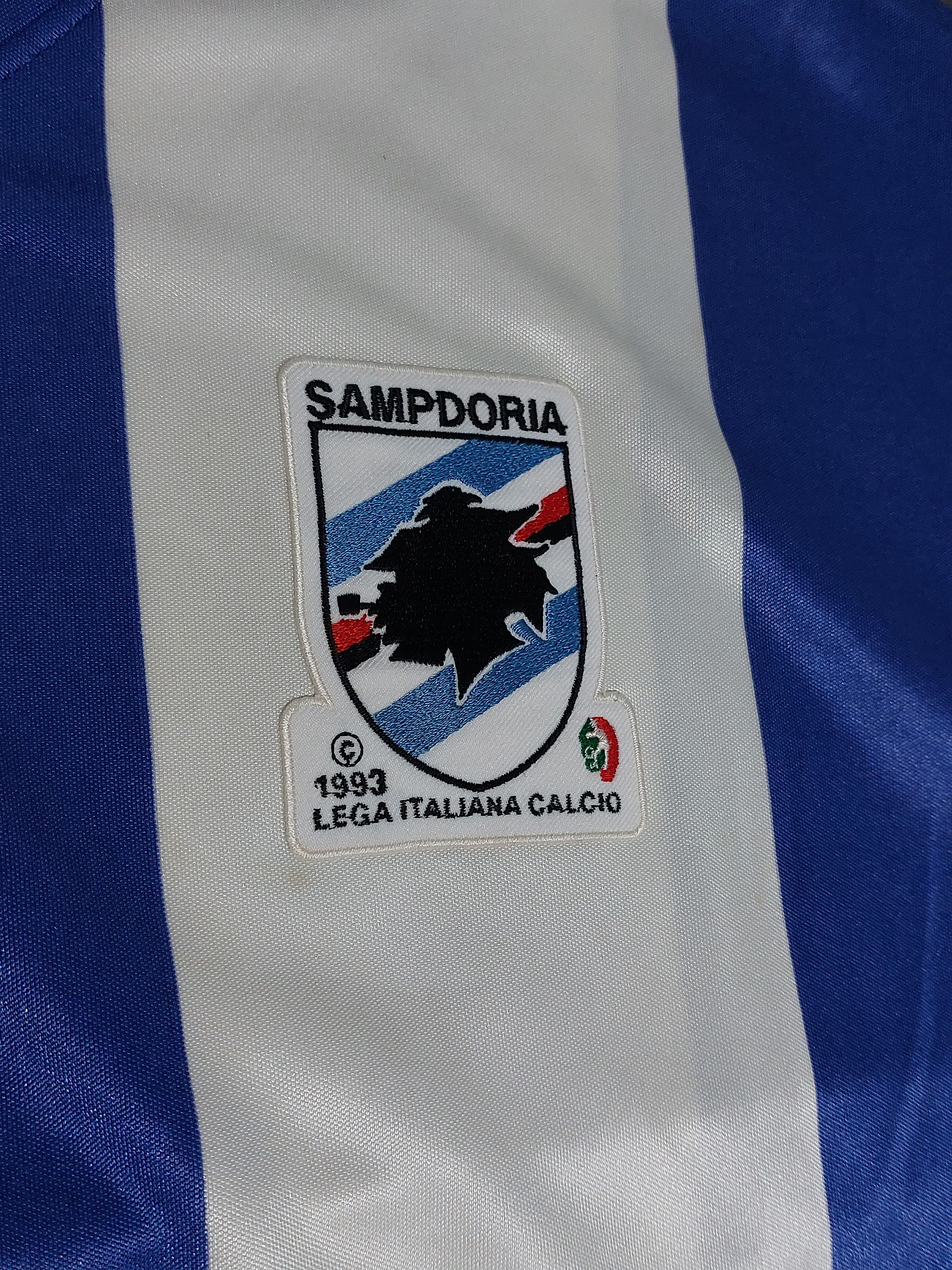 Kappa Jersey Sampdoria 1993/94 | Kappa by Phenix (Made in Japan) Size US XL / EU 56 / 4 - 2 Thumbnail