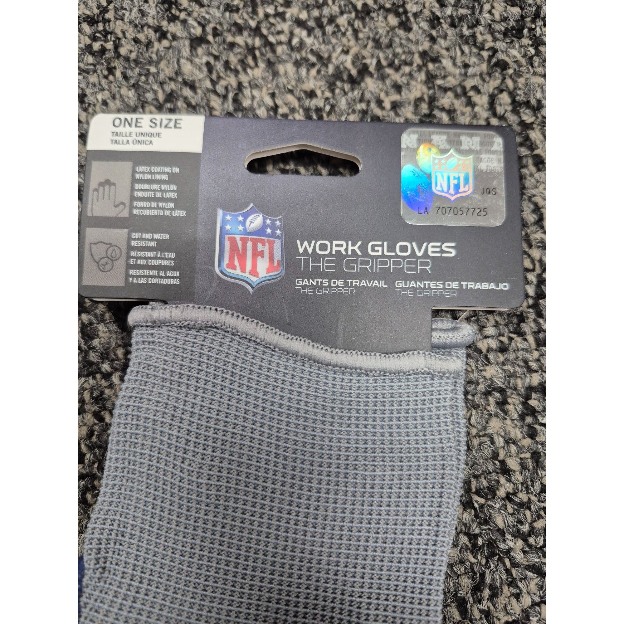 NFL NFL Los Angeles Rams Work Gloves The Gripper One Size Fits M Size ONE SIZE - 4 Thumbnail