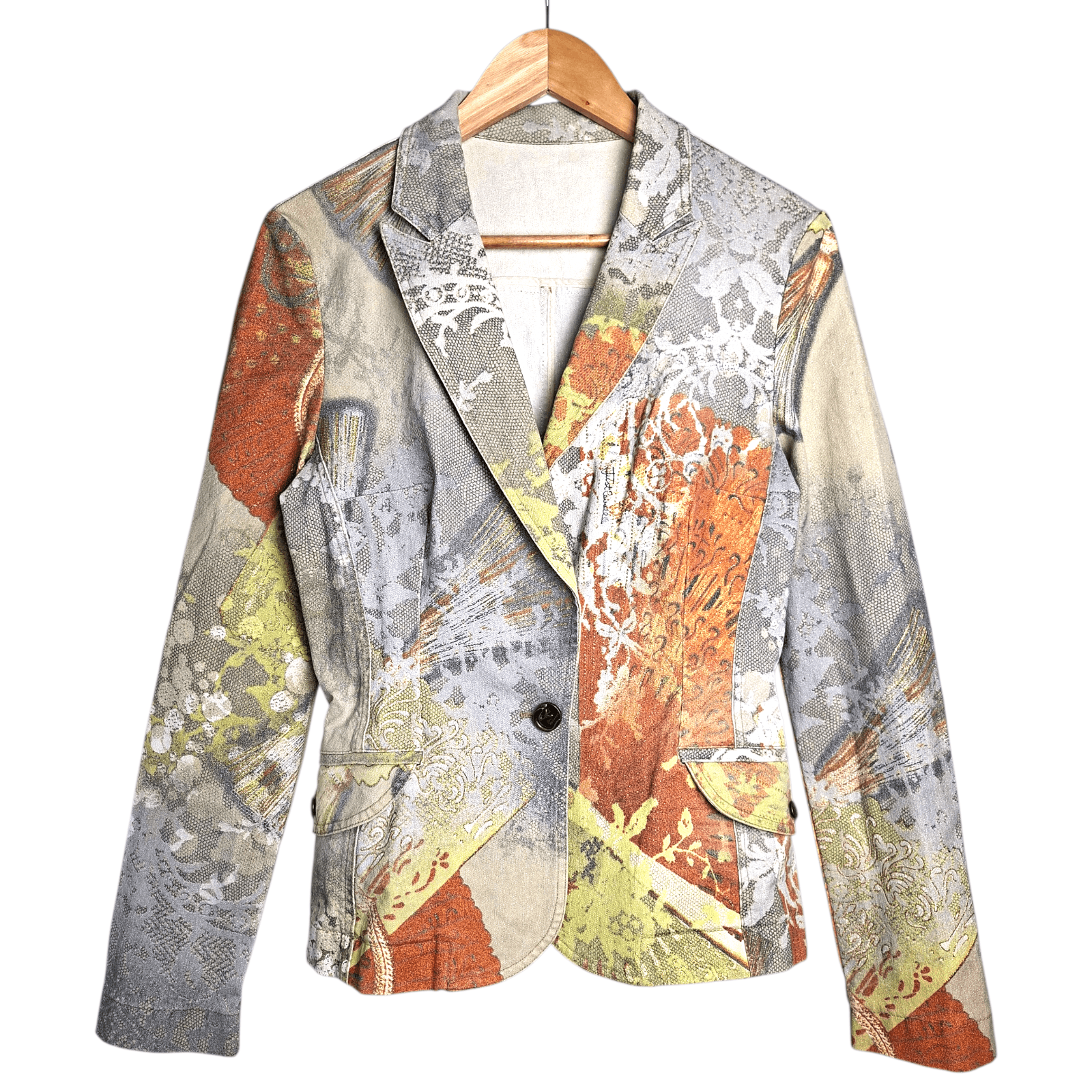 Just Cavalli Rare Vintage Just Cavalli Glimmer Print Blazer Archive Size S / US 4 / IT 40 - 1 Thumbnail