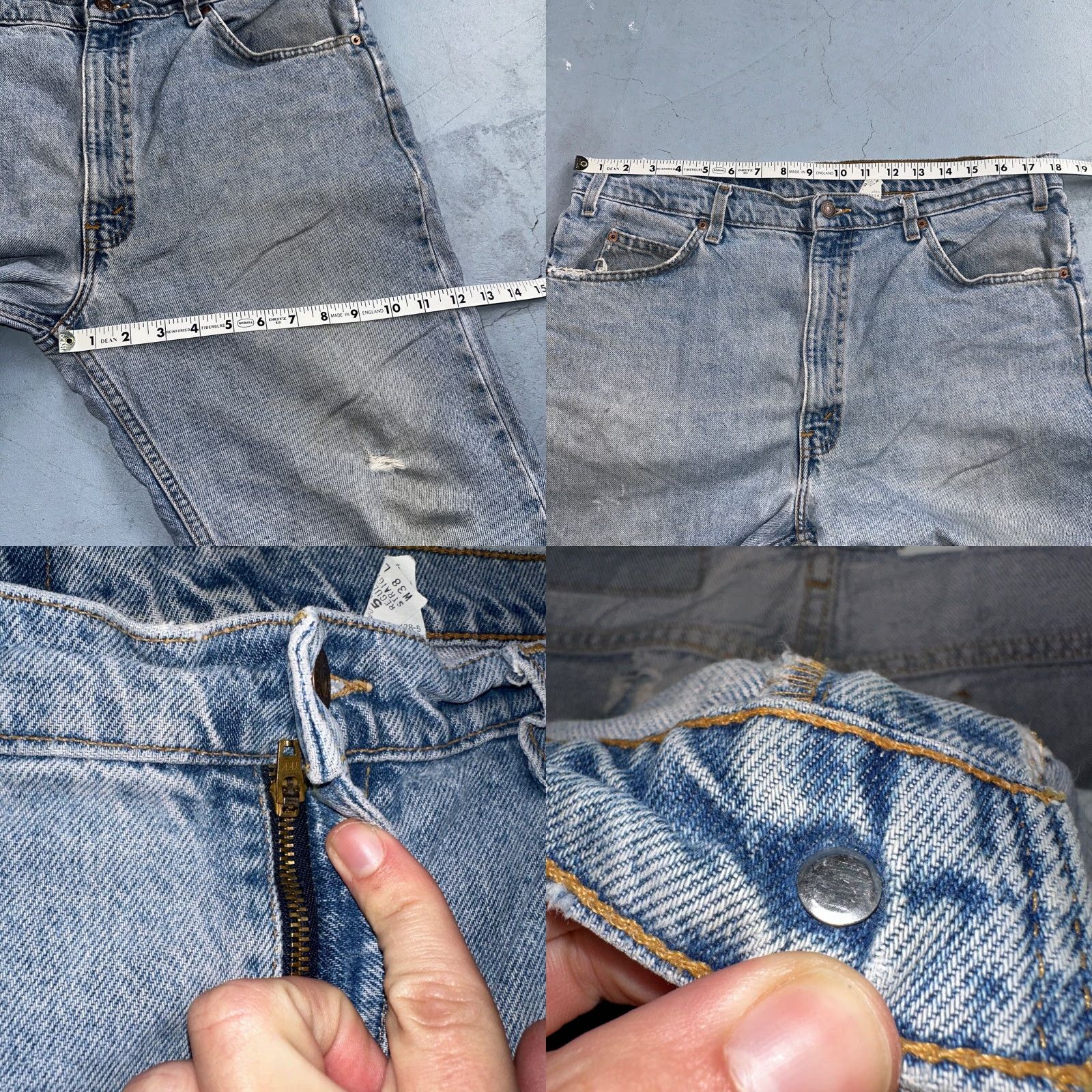 Levi's VINTAGE Levi's 505 Jeans Main Selling Point Levi's 505 Denim Jeans Men 38x32 Blue Light Wash 90s Orange Tab 36x30 True Fit Straight 505 Theme: 90s Size US 38 / EU 54 - 8 Thumbnail