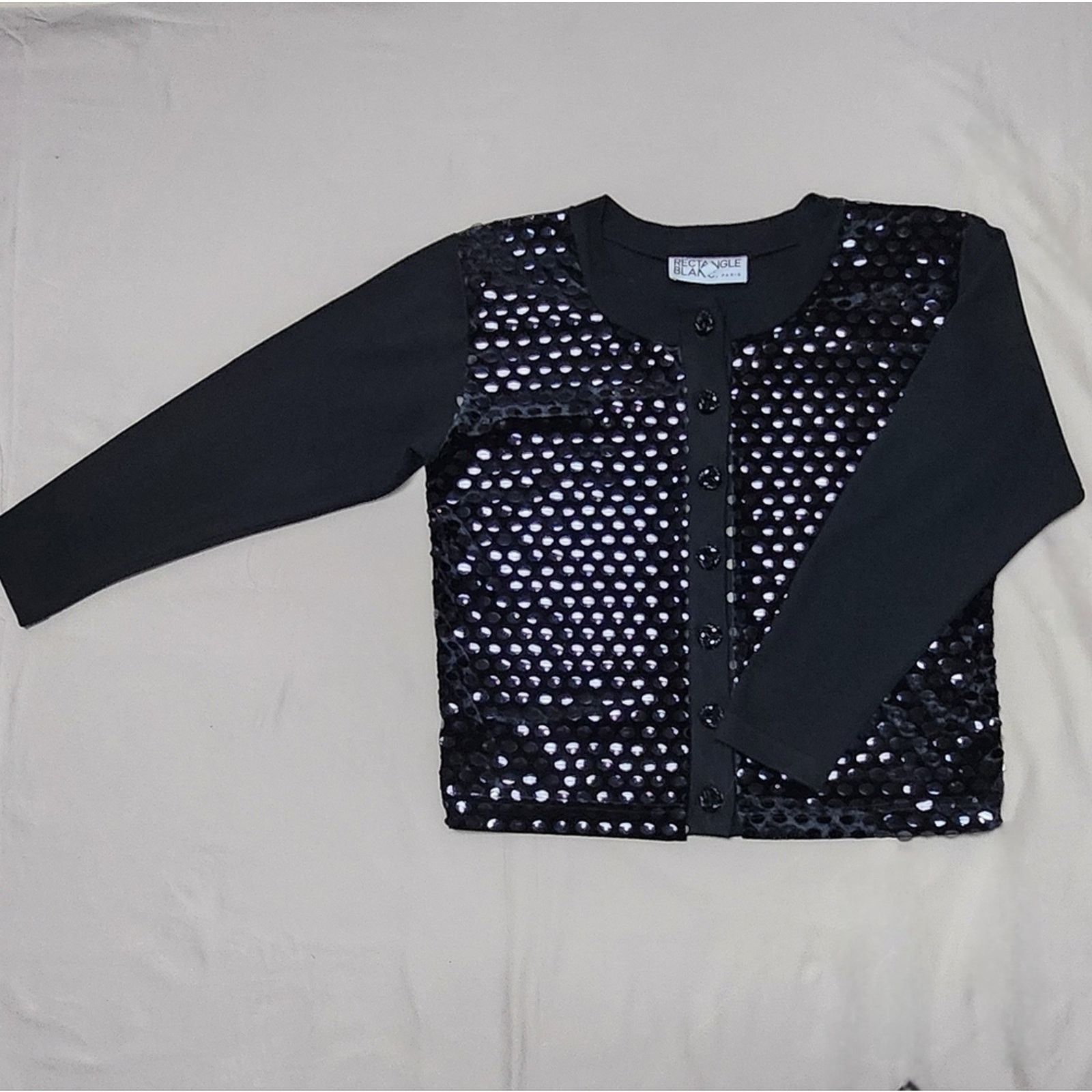 Other Rectangle Blanc Paris Perforated Velvet Sequin Cardigan M Size M / US 6-8 / IT 42-44 - 7 Thumbnail